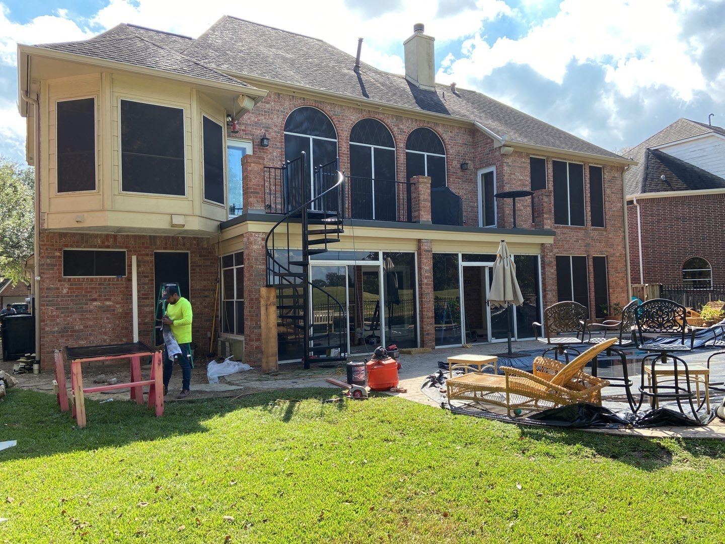 Balcony patio in Sugar Land by Houston Roofing & Construction