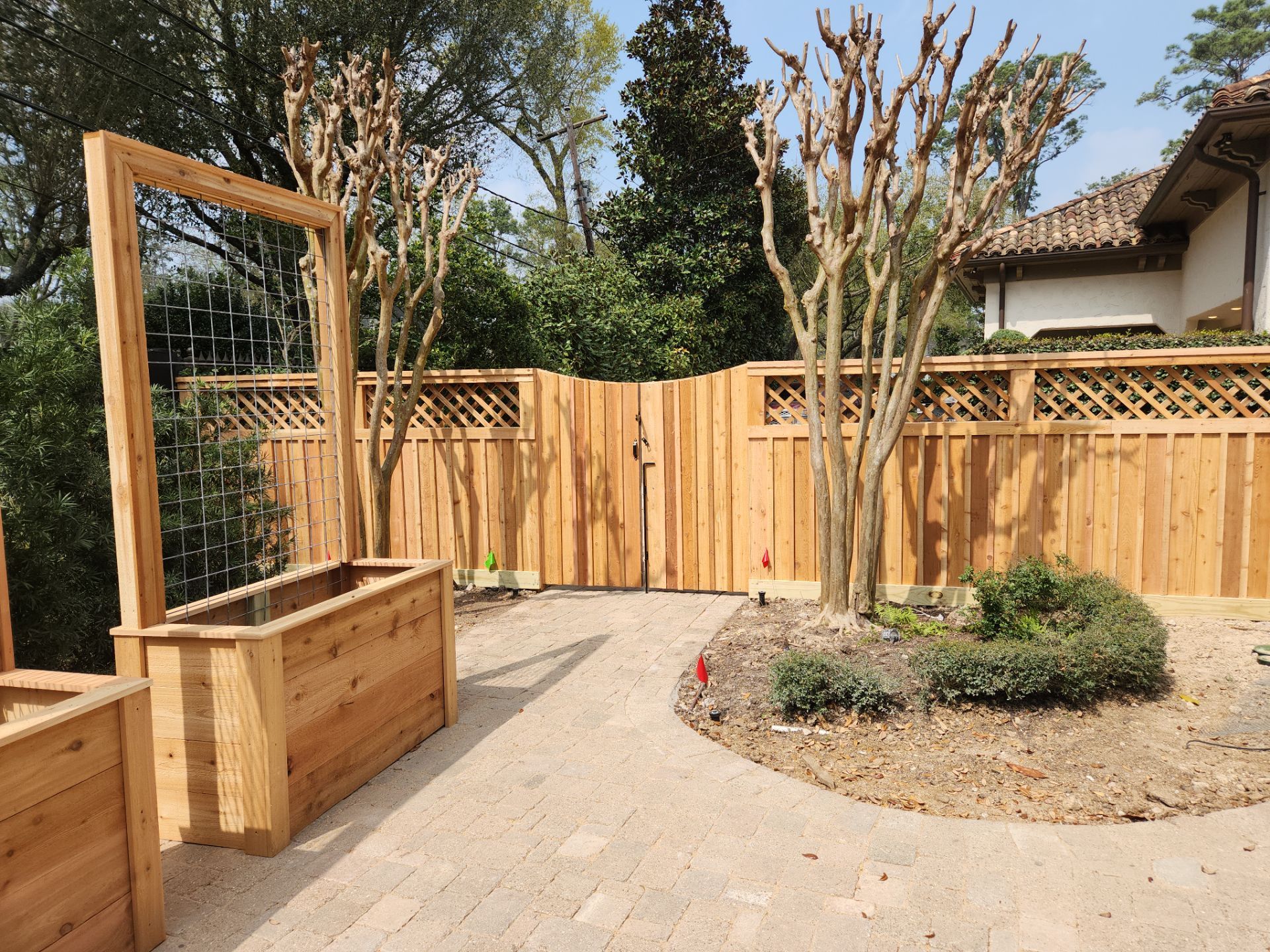 Premium Privacy : Fence with Lattice Top by Tim's Fences