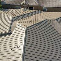 24ga 1.5" Mechanical Seam Sierra Tan by Total Roofing System The Metal Roof Experts