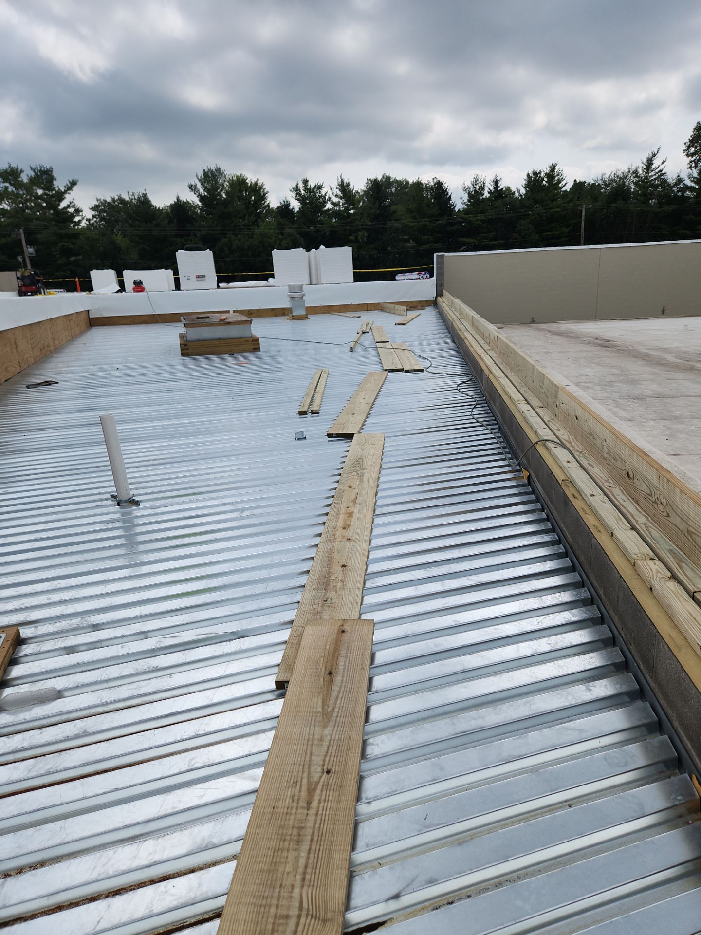Commercial Roofing Installation using 60 mil GAF TPO by 3 Daughters Construction 