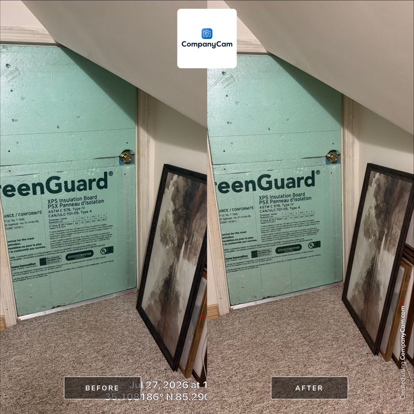 Attic Insulation and Access Panel Installation in Chattanooga by CompanyCam Sales Demo