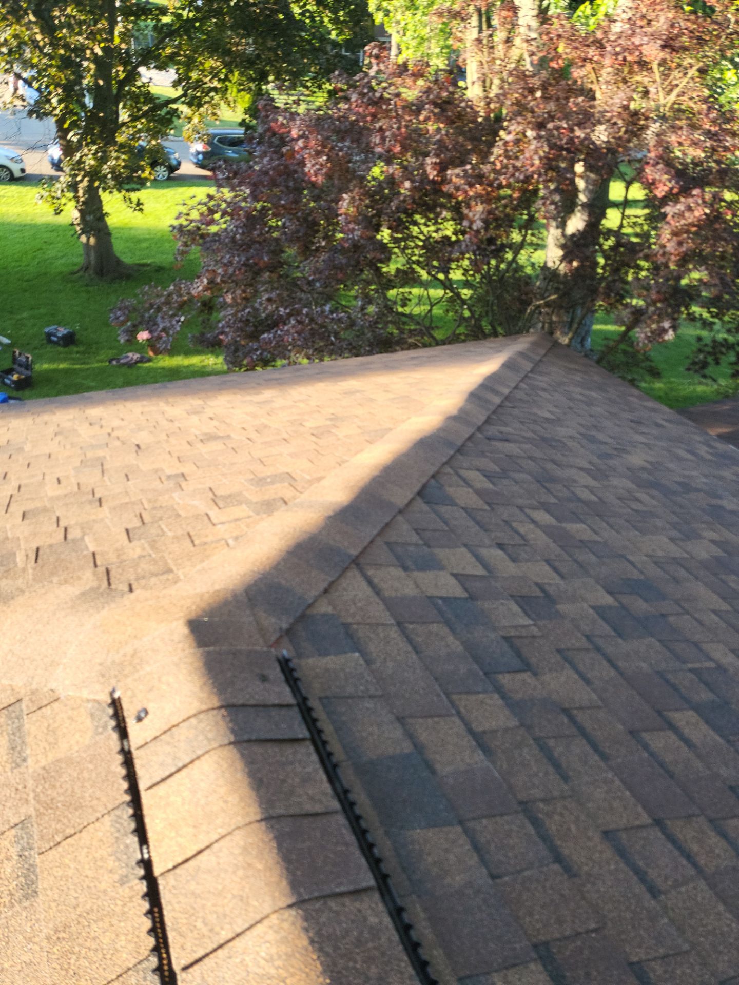 Atlas Pinnacle, Color, Burnt Hickory, Drip Edge, Color, Royal Brown by Eagle Eye Roofing