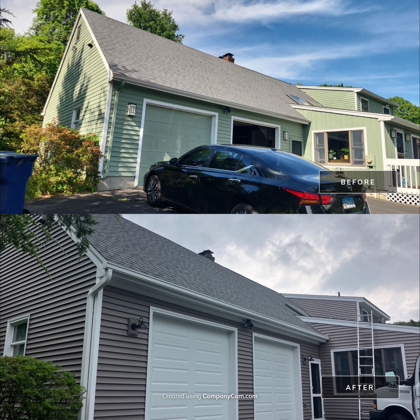 Siding Upgrade with Cert Monogram D/4 x 12'6" clapboard, Weathered Wood by DiGiorgi Roofing and Siding Inc