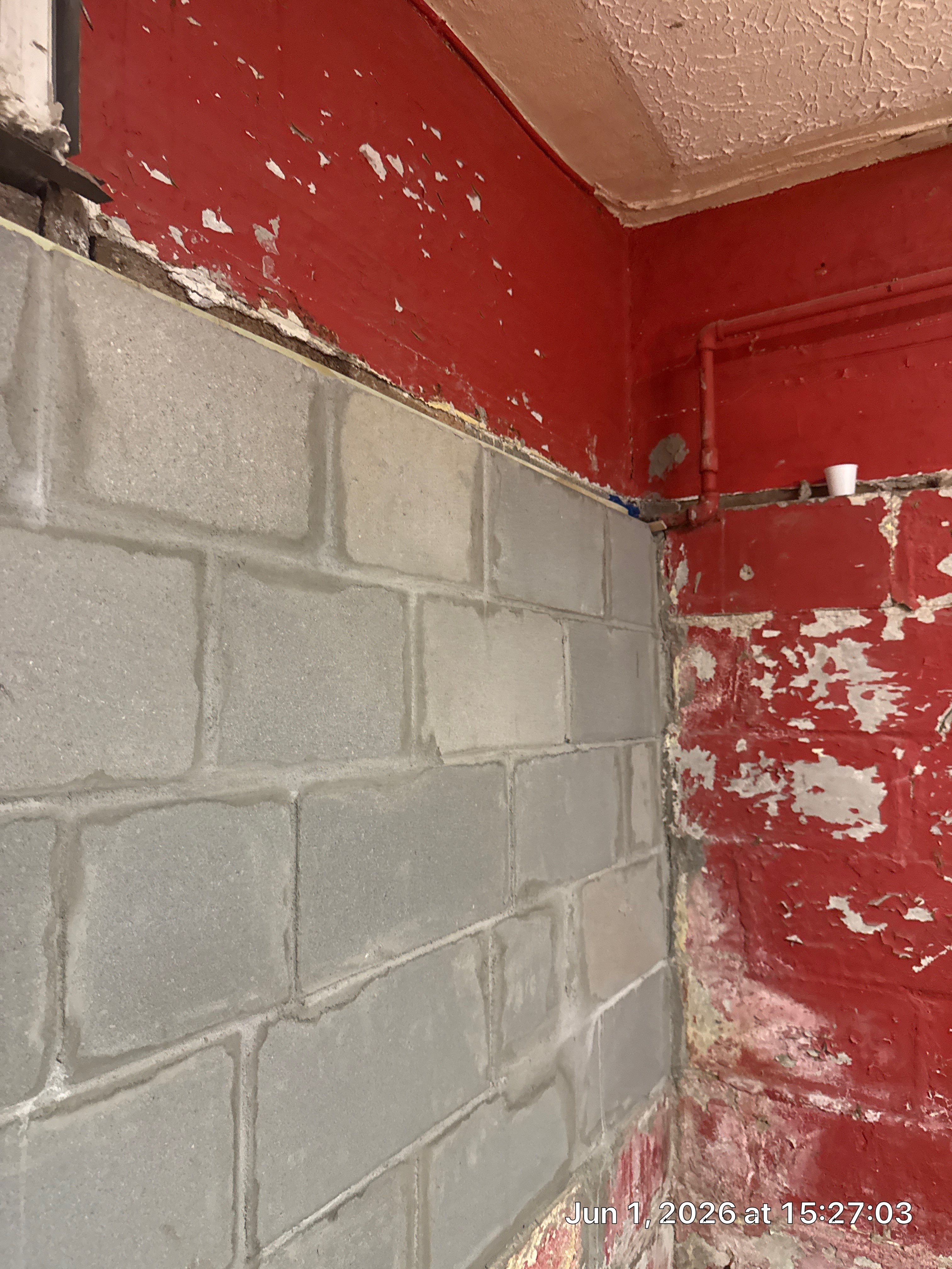 Structural Masonry Wall Installation and Basement Repair in Lincoln by CompanyCam Sales Demo