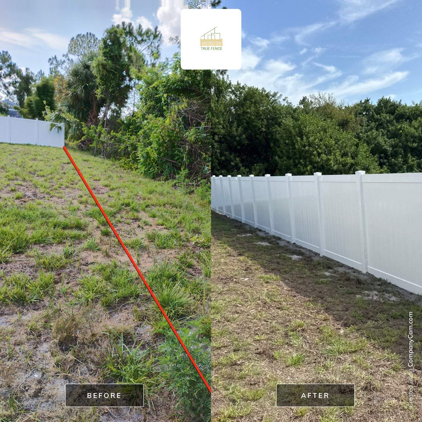 White Vinyl Privacy Fence and Gate Installation in Port Charlotte by True Fence LLC
