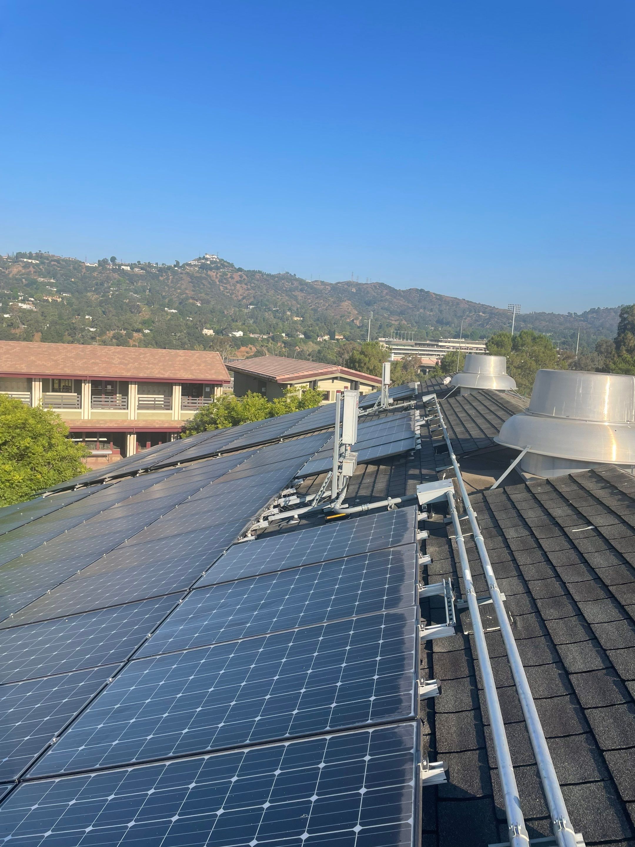Commercial Solar Panel Cleaning for Chandler School in Pasadena Ca by Palm Coast Solar Cleaning