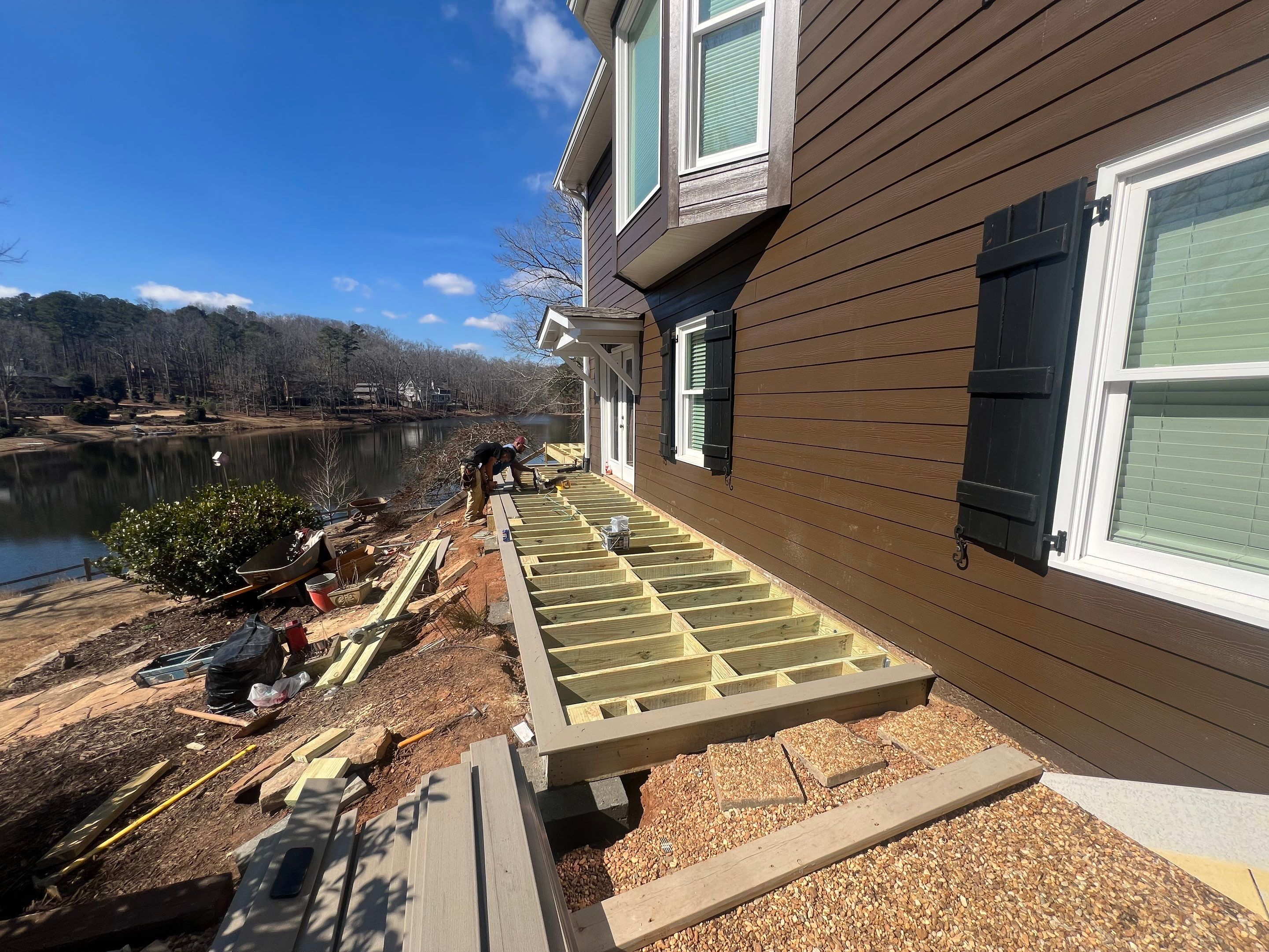 Deck And Porch using TimberTech by Swift Home Renovations 