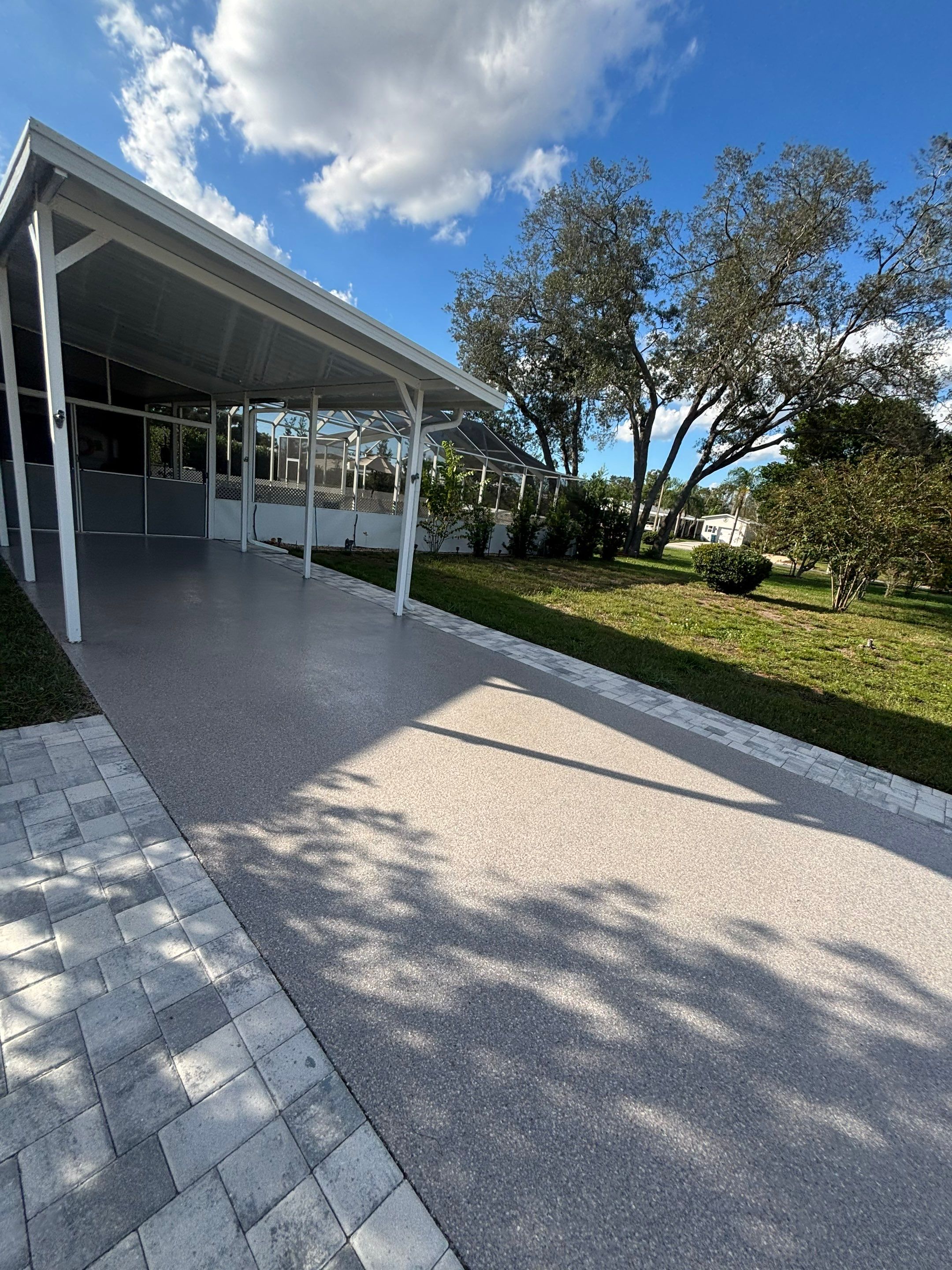Flagstone Driveway Concrete Coating by Performance Floors & Coating