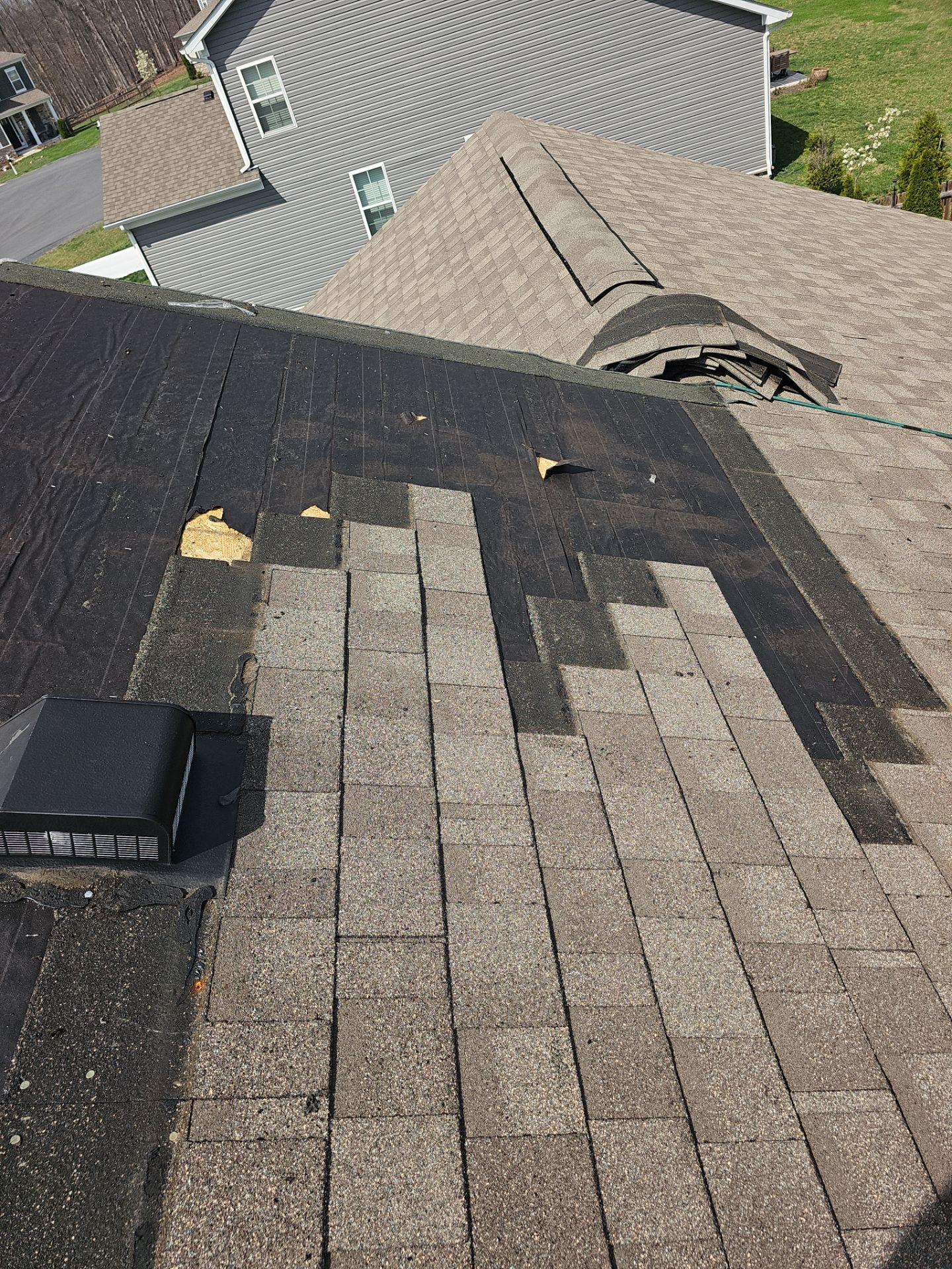 Roof Repair - Vents and Improper Nailing by Winchester Roofing