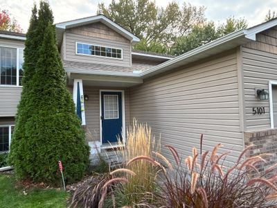 5" White Seamless Gutter Installation with Clay Downspouts – Crystal, MN