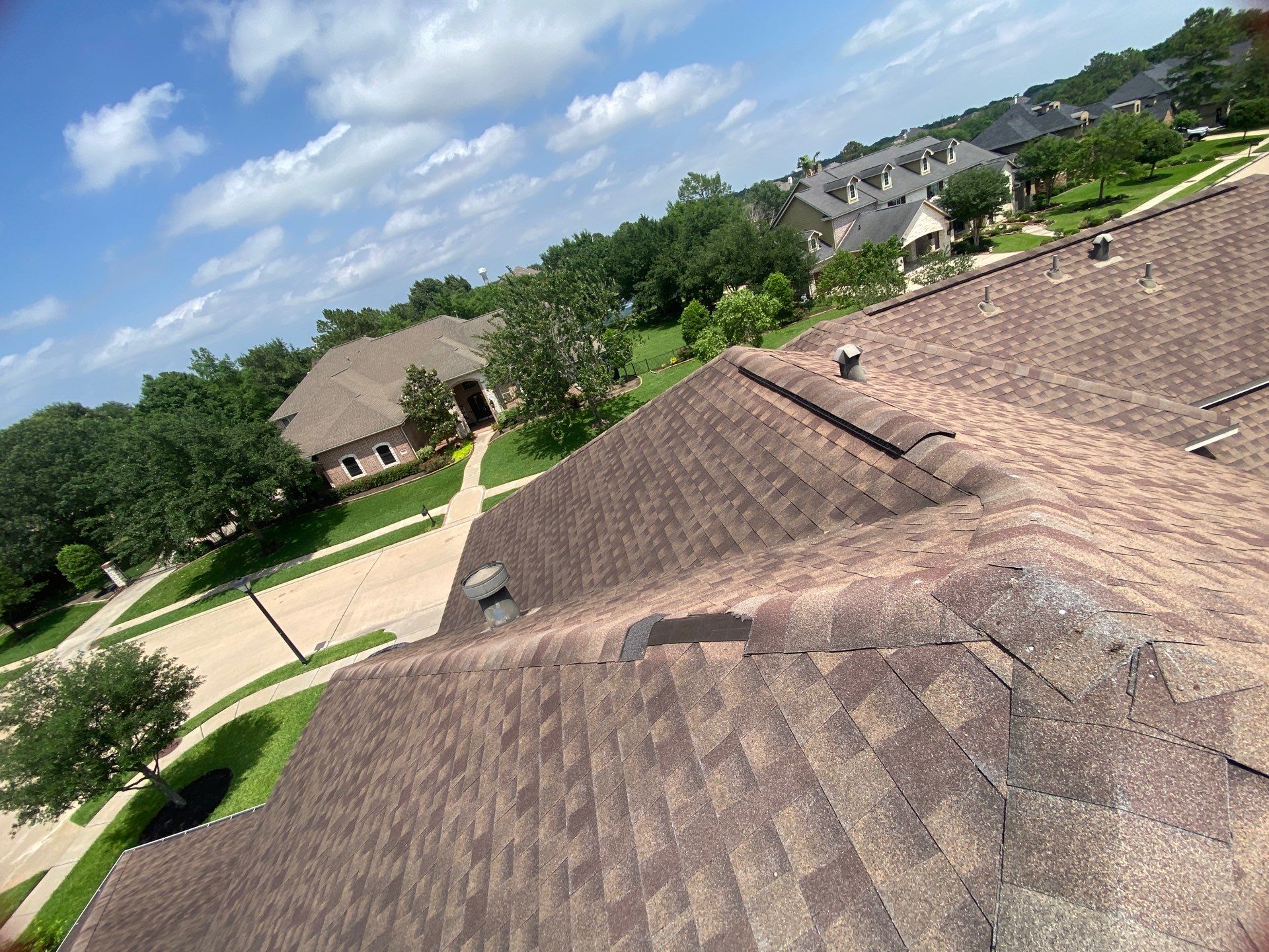 Hail Damage using Owen's Corning Duration (Lifetime) Shingles by Roof Repair Company