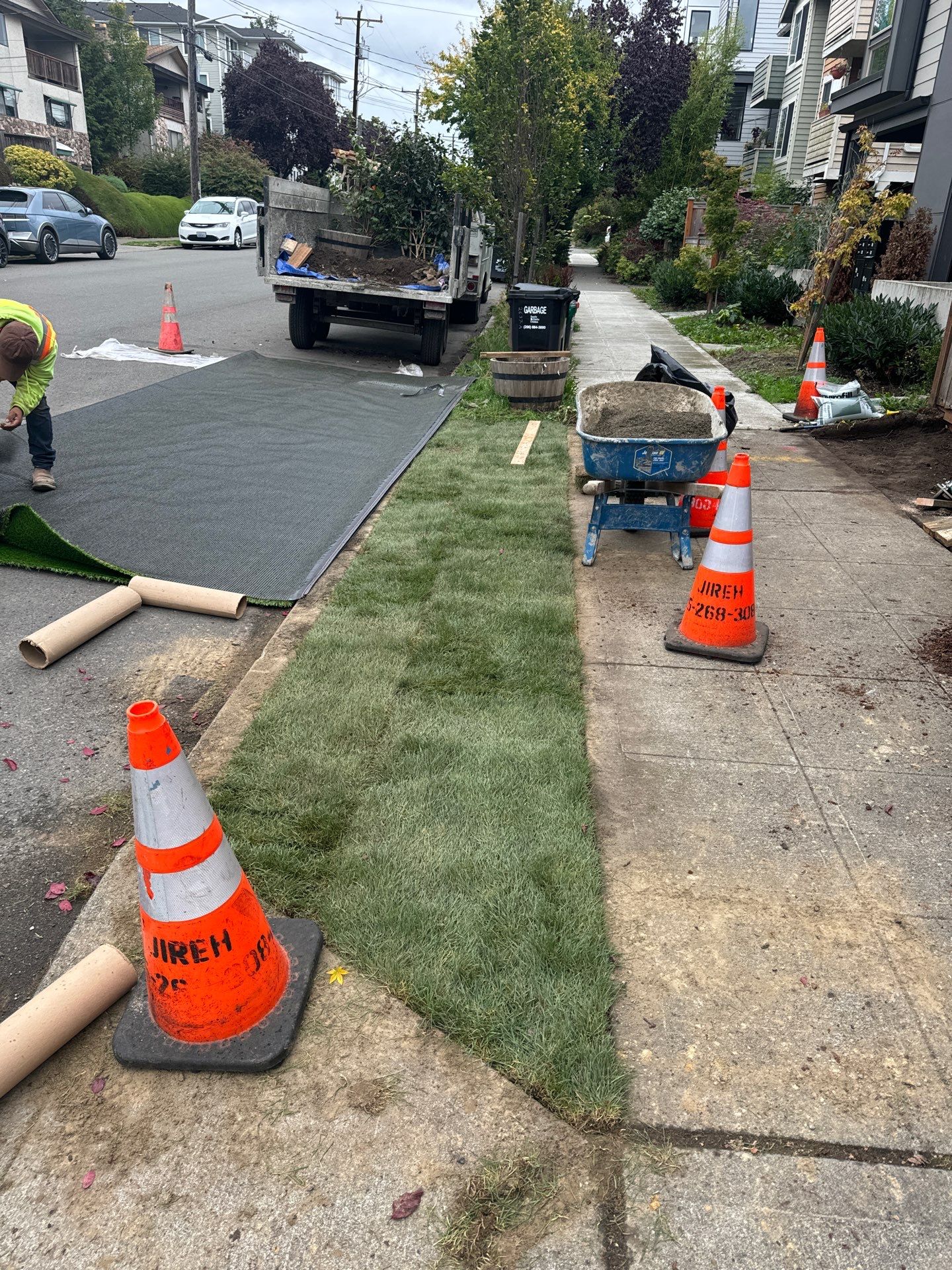Paver Walkway & Turf Installation | Seattle  by Jireh Asphalt & Concrete Inc 