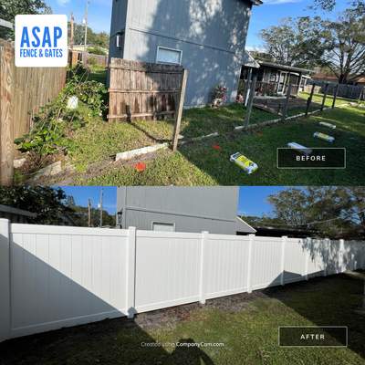 Vinyl Fence Installation using Vinyl Privacy Fence 