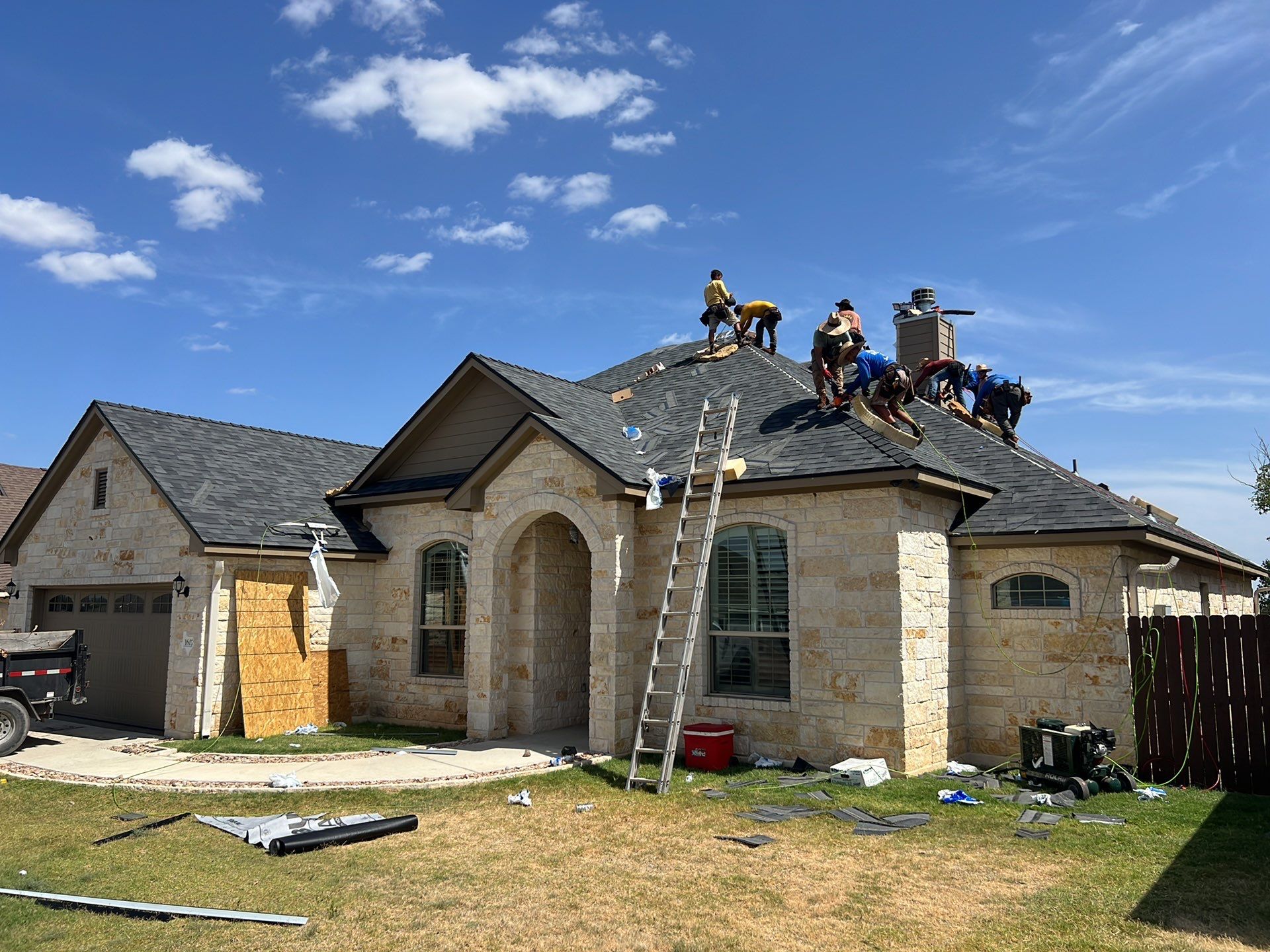 Fredericksburg Residential Roof Replacement and Custom Cedar Privacy Fence by Caliber Restoration LLC