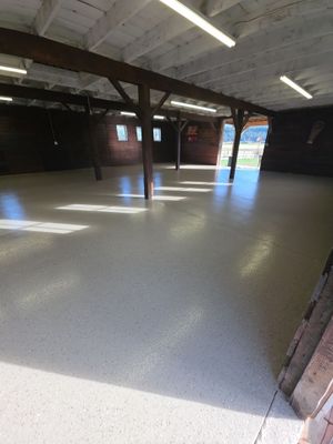 Santa Fe Hybrid Concrete Floor Coating for Bonners Ferry Barn