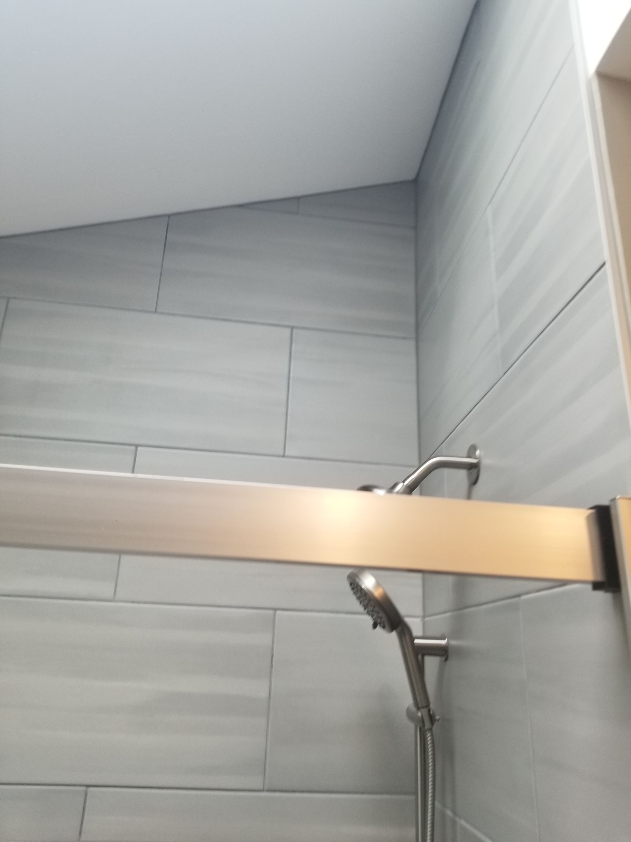 Remodel full bathroom new tile walk in shower plus 2nd half bath Powder room in Livonia, MI by Northwest Construction