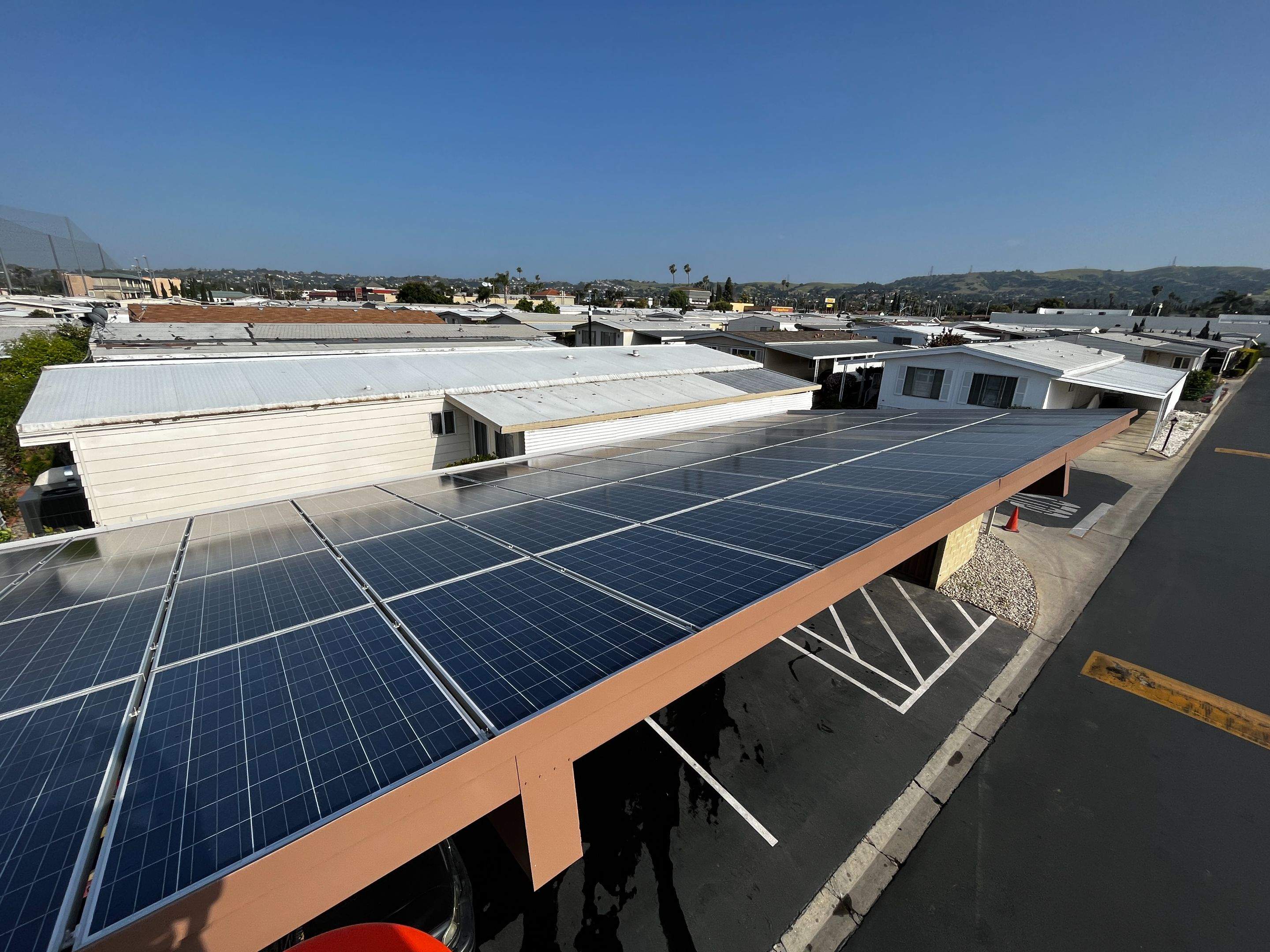 Carport Solar Panel Cleaning in Rowland Heights by Palm Coast Solar Cleaning