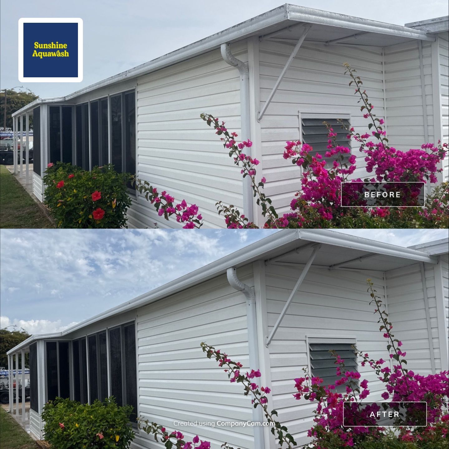 Mobile Home Soft Wash in Desoto/Tidevue Estates – Ellenton, FL by Sunshine AquaWash