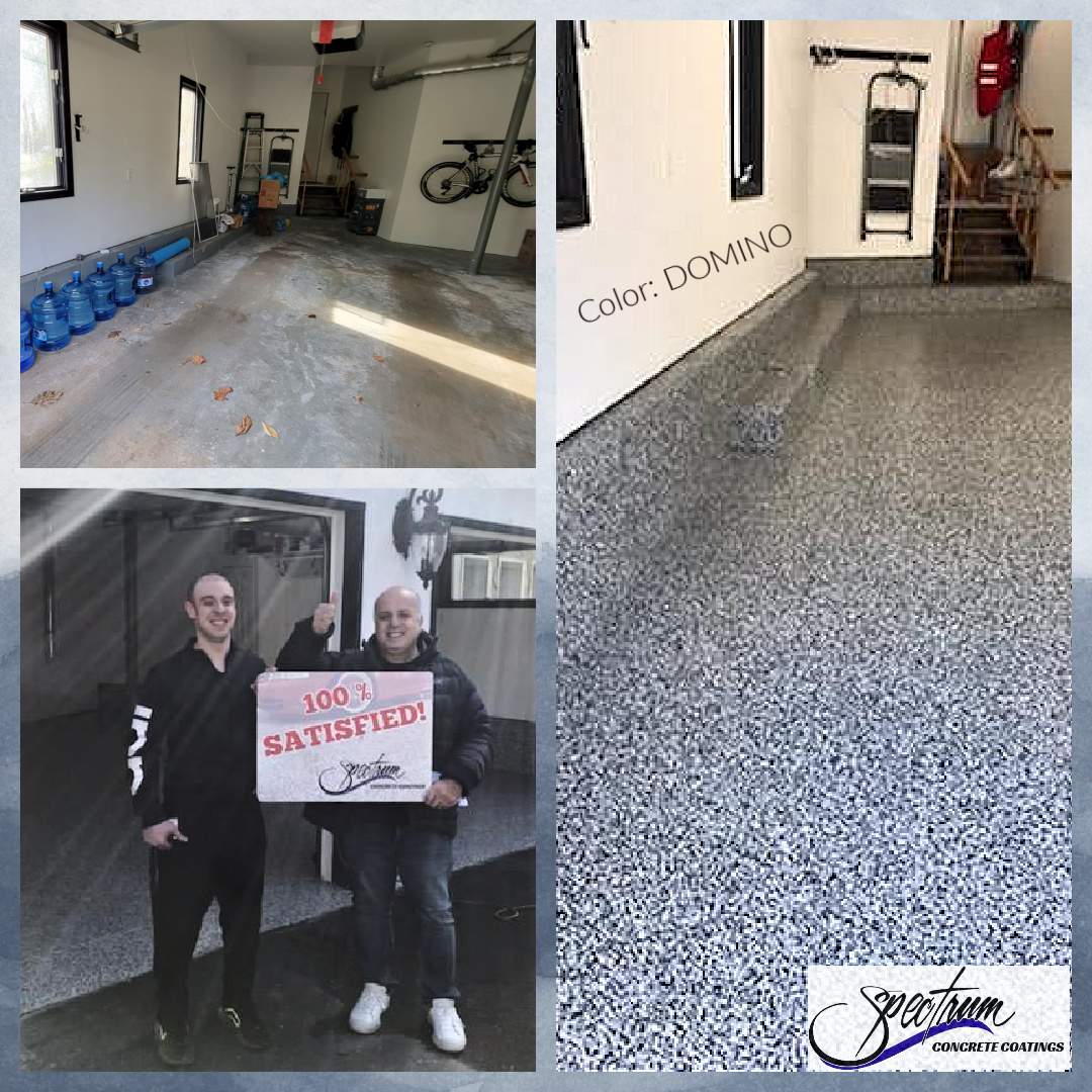 Garage Floor Coating using Penntek in Domino by Spectrum Painting, LLC
