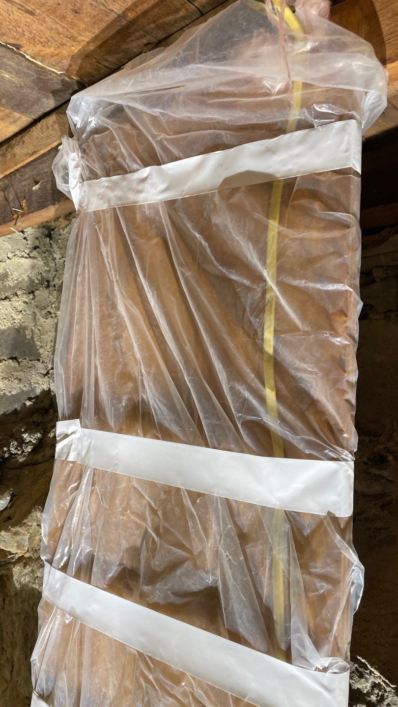 Parge Coating Drew's Stone Foundation by Waterproofing Northeast