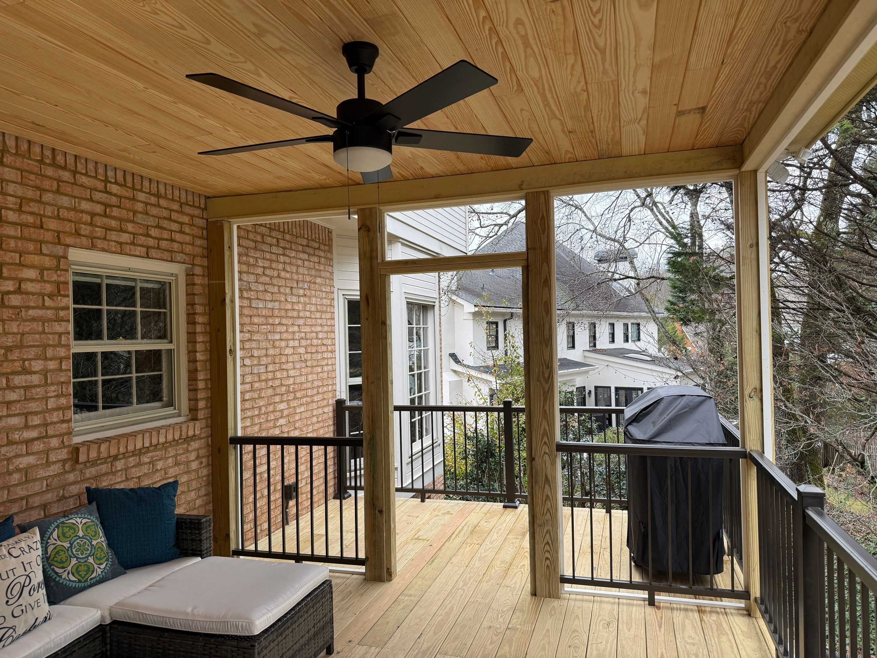 Custom Screened-In Porch and Multi-Level Deck Addition in Atlanta by Swift Home Renovations