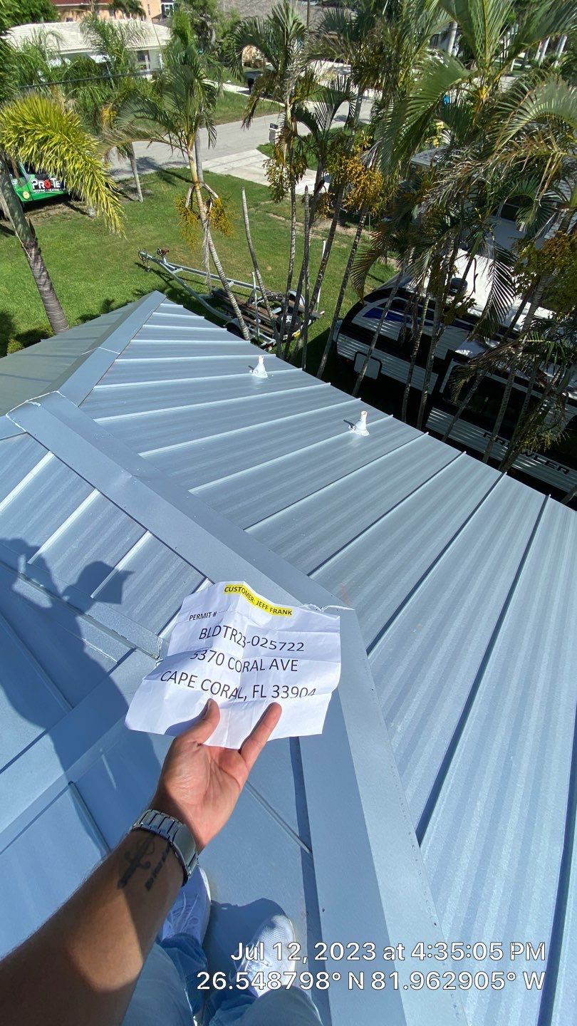 Residential Roofing Installation using Standing Seam Metal by Protek Roofing Heating Air & Solar