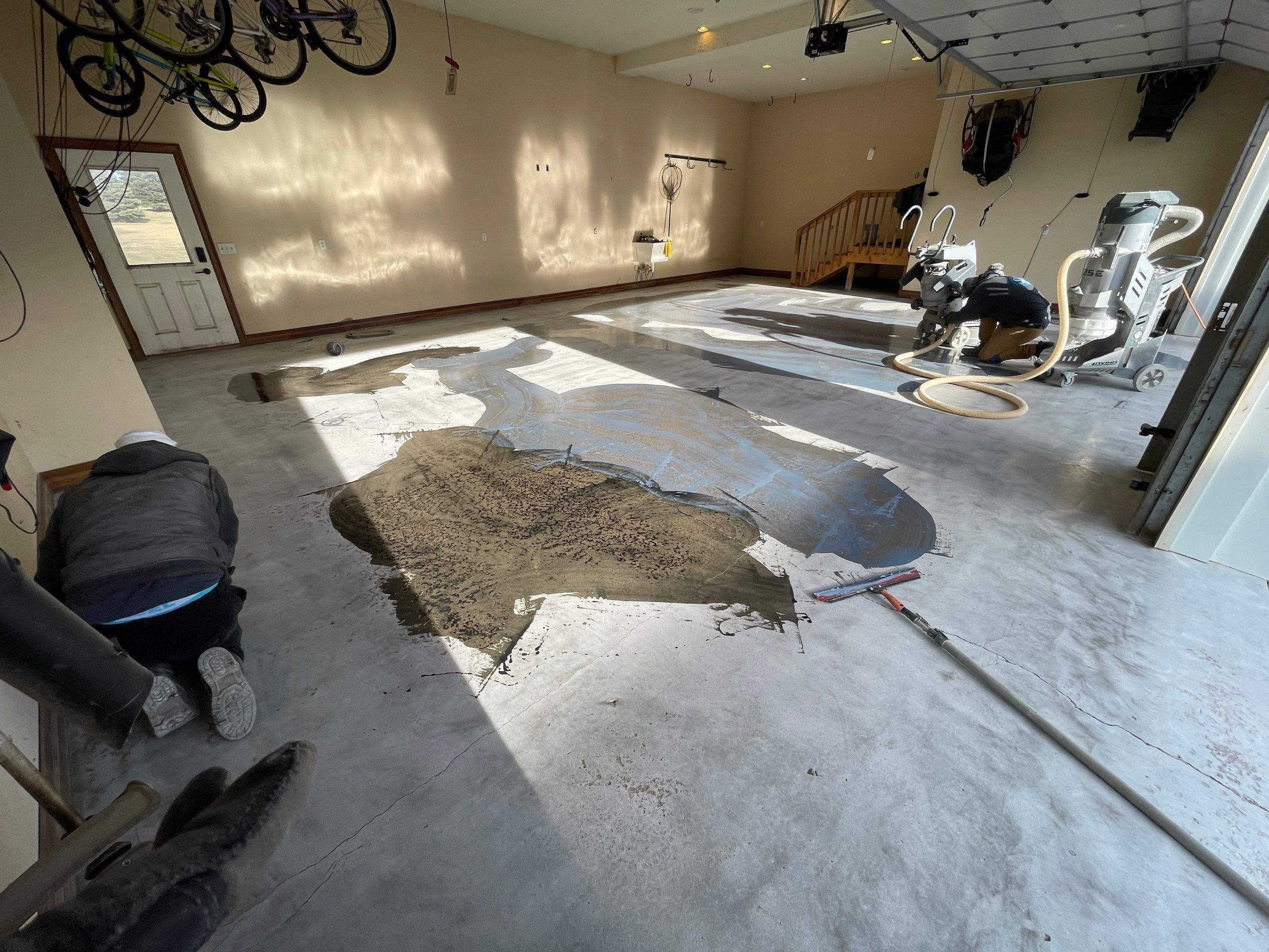 Garage using Slate Stone by Select Painting, Coatings & Garage Cabinets