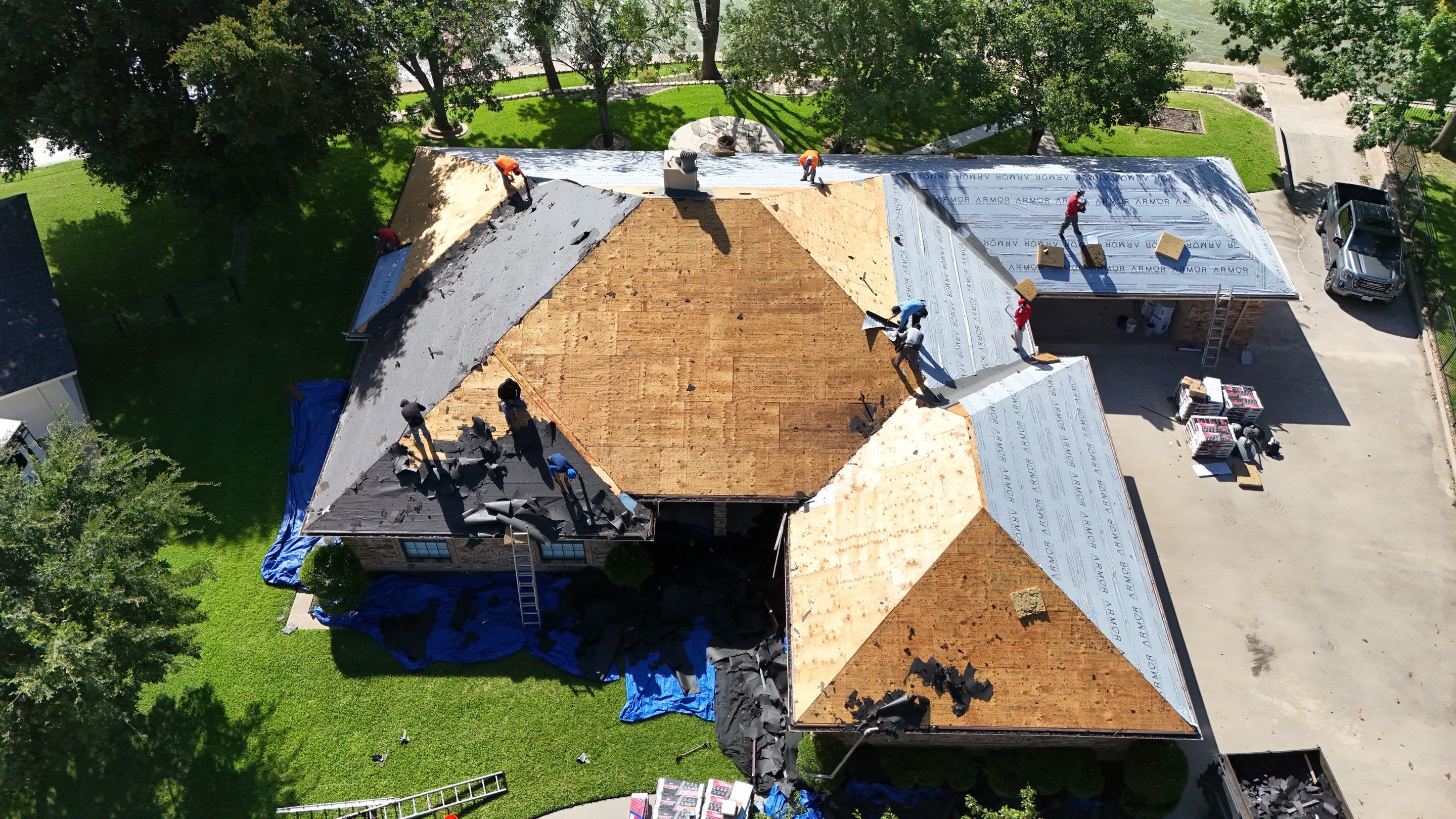 Full Architectural Shingle Roof Replacement and Chimney Repair in Runaway Bay by Armor Roofing | Exteriors