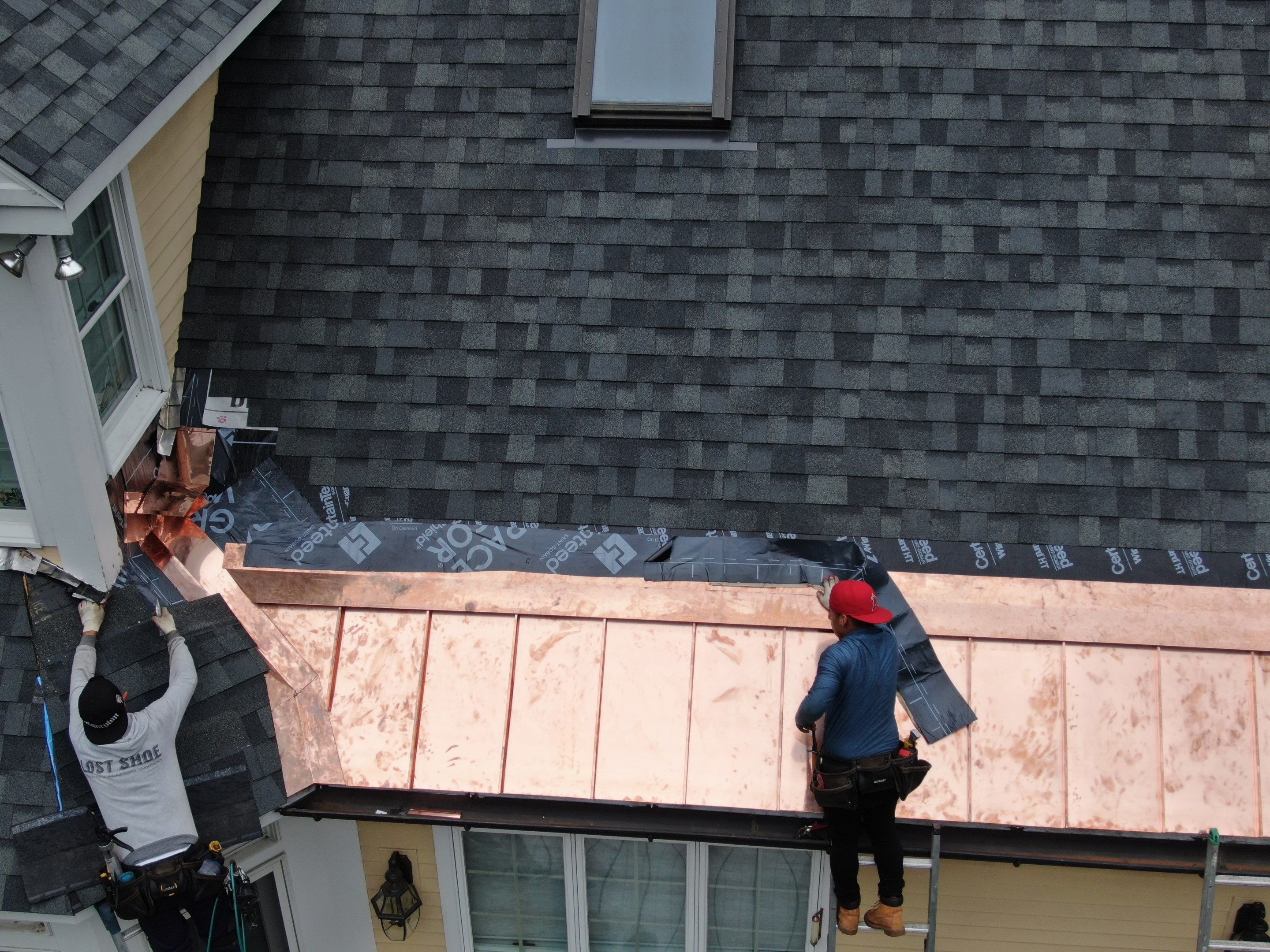 Roof Replacement with Owens Corning Shingles and Copper Flashing by Mighty Dog Roofing of Greater Middlesex County