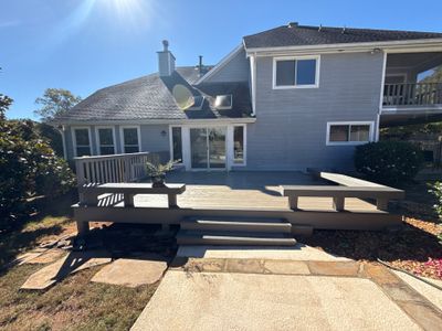 Custom Composite Deck with Integrated Seating in Roswell