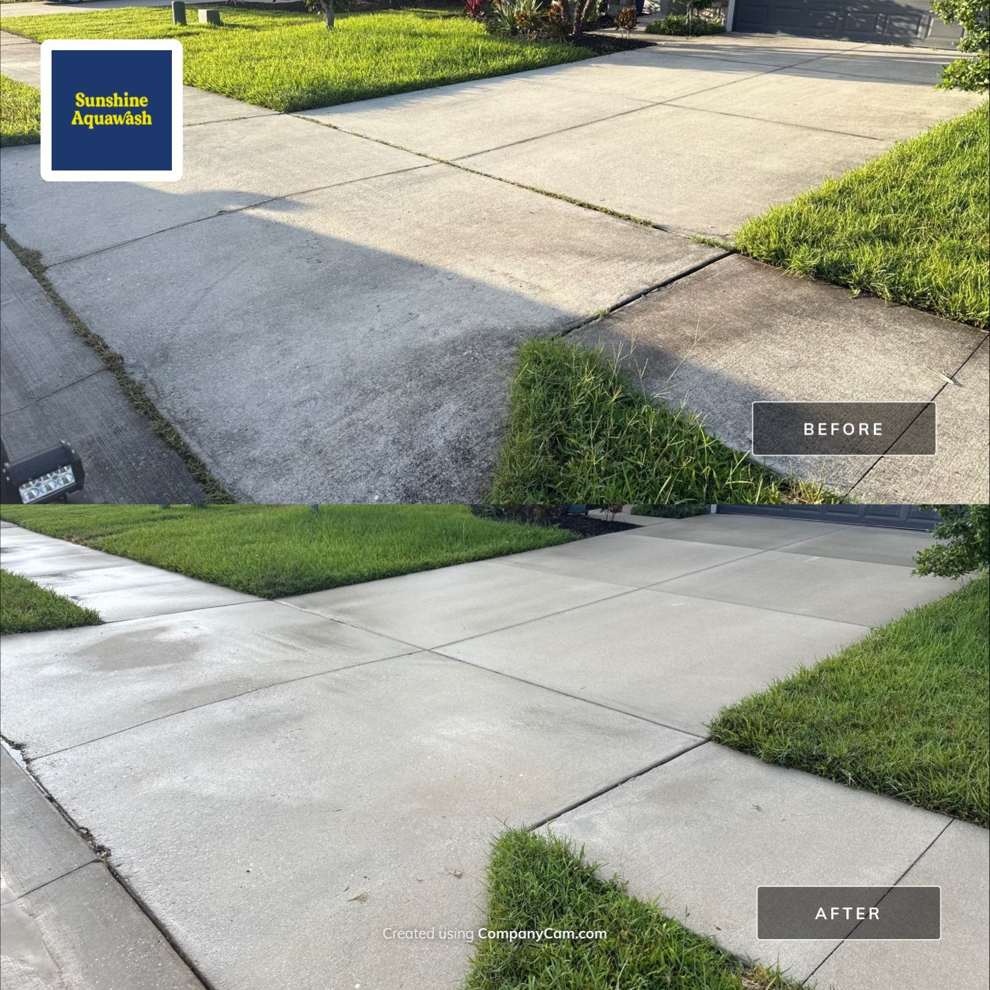 Concrete Driveway Cleaning Trevesta Palmetto FL by Sunshine AquaWash