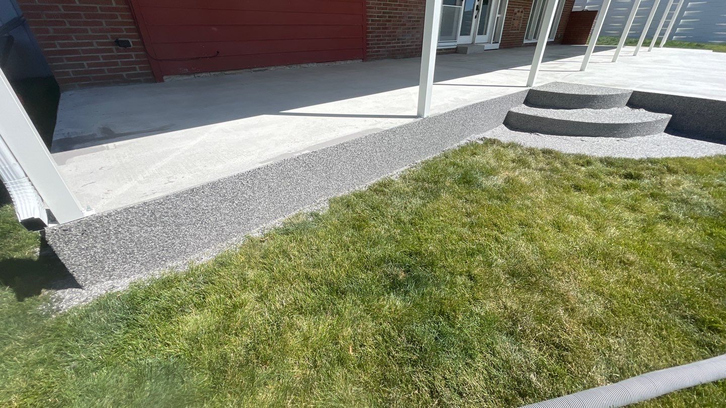 Patio Transformation using Echo 1/4" Chip by Croc Coatings, LLC