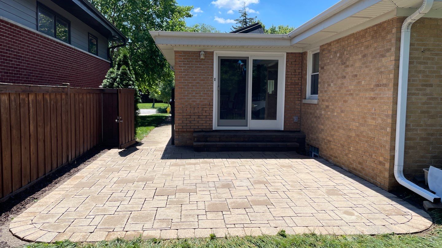 Brick paver clean, sand and seal.  using Polysweep polymeric sand by Northern Power Washing LLC.