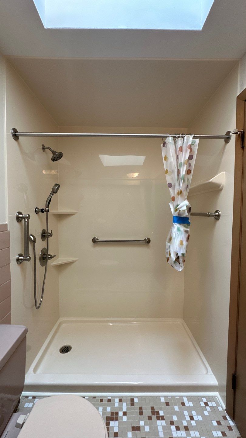 Tub to Walk-In Shower Conversion in Longmeadow, MA  by Yankee Home Improvement