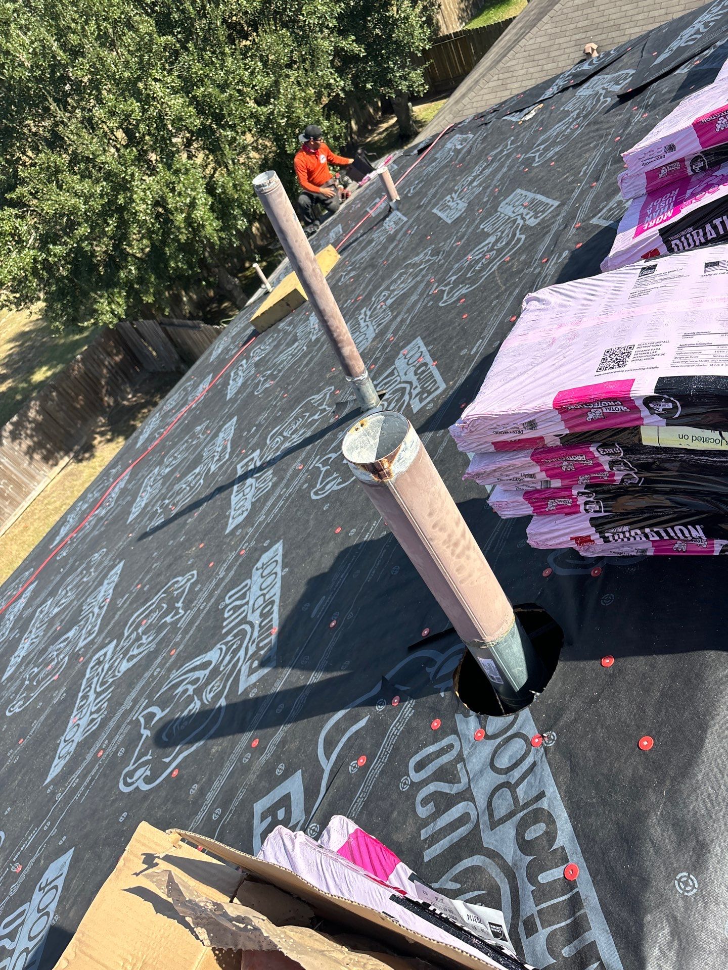 Residential Roofing Installation using Owen's Corning Duration (Lifetime) Shingles by Roof Repair Company