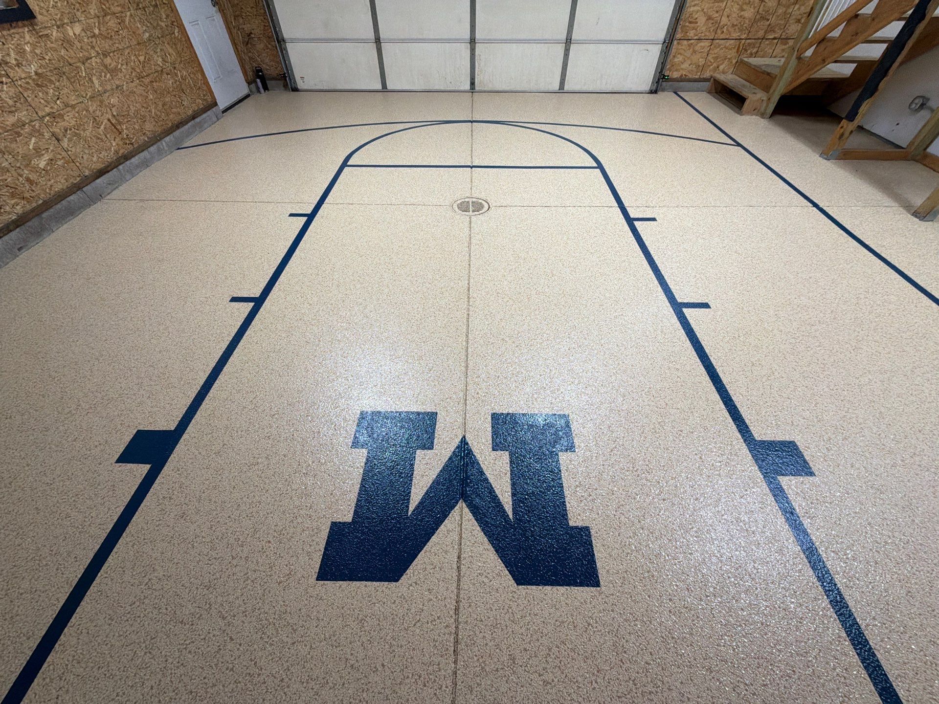 Custom Epoxy Garage Floor Completed In Norton Shores Michigan by Gordon Painting