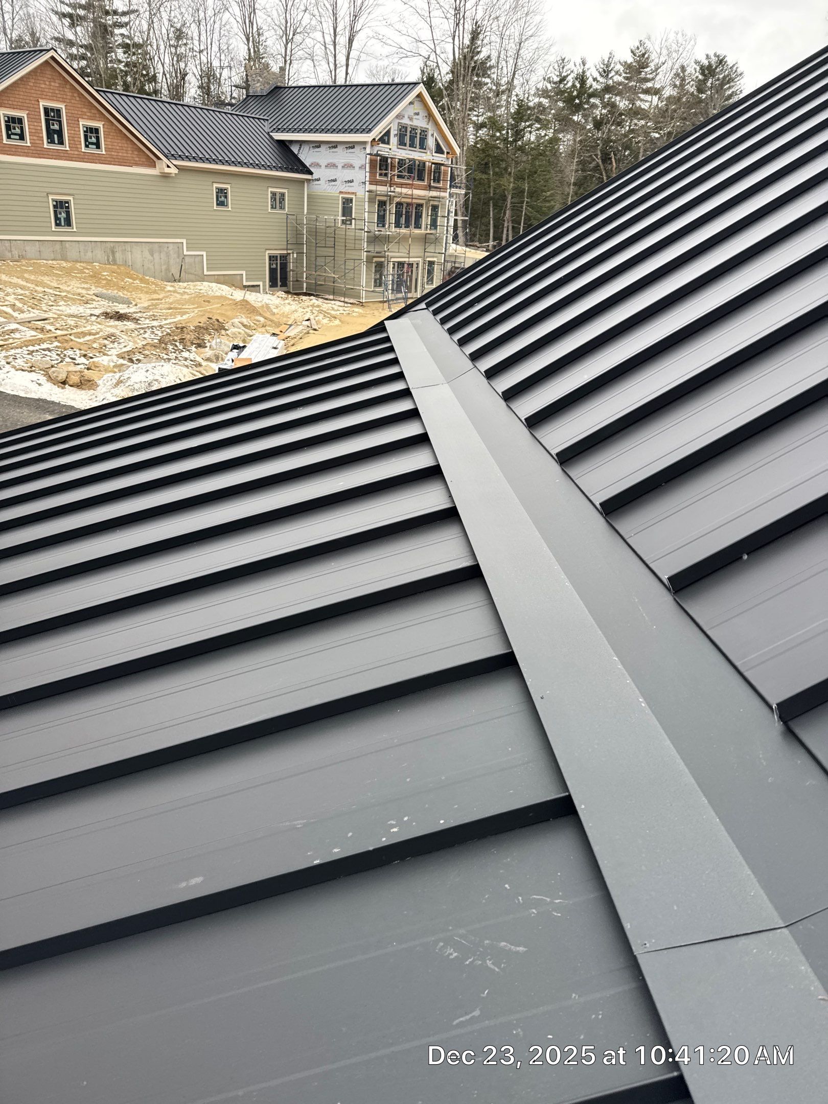 Standing Seam Metal Roof Installation — New Construction in New Ipswich, NH by Compass exteriors