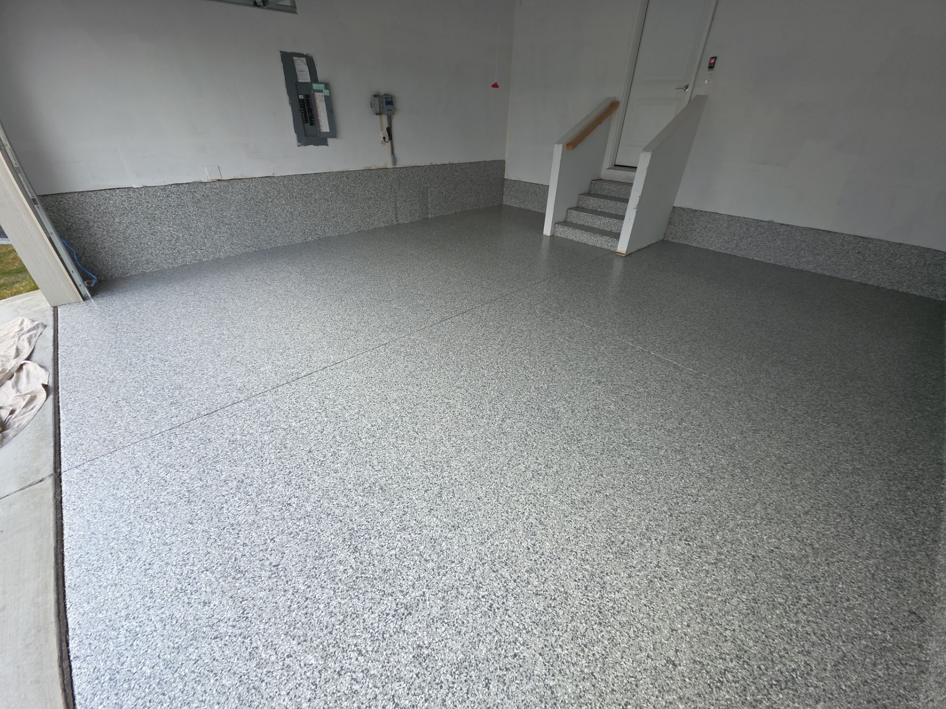 Garage Transformation using Slate Stone by Croc Coatings, LLC