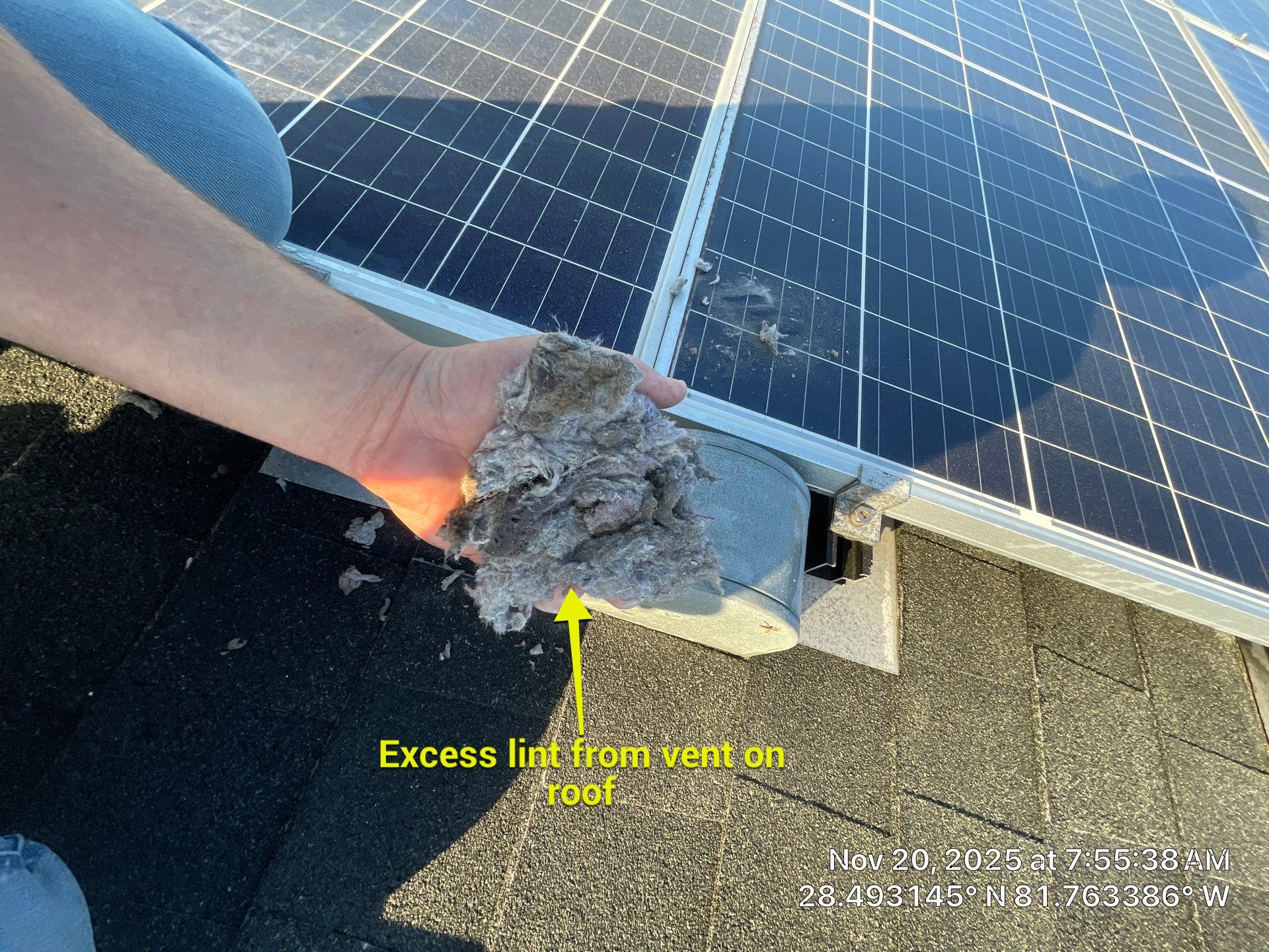 Dryer Vent Cleaning with Solar Panels in Clermont by Hygienic Air, Inc