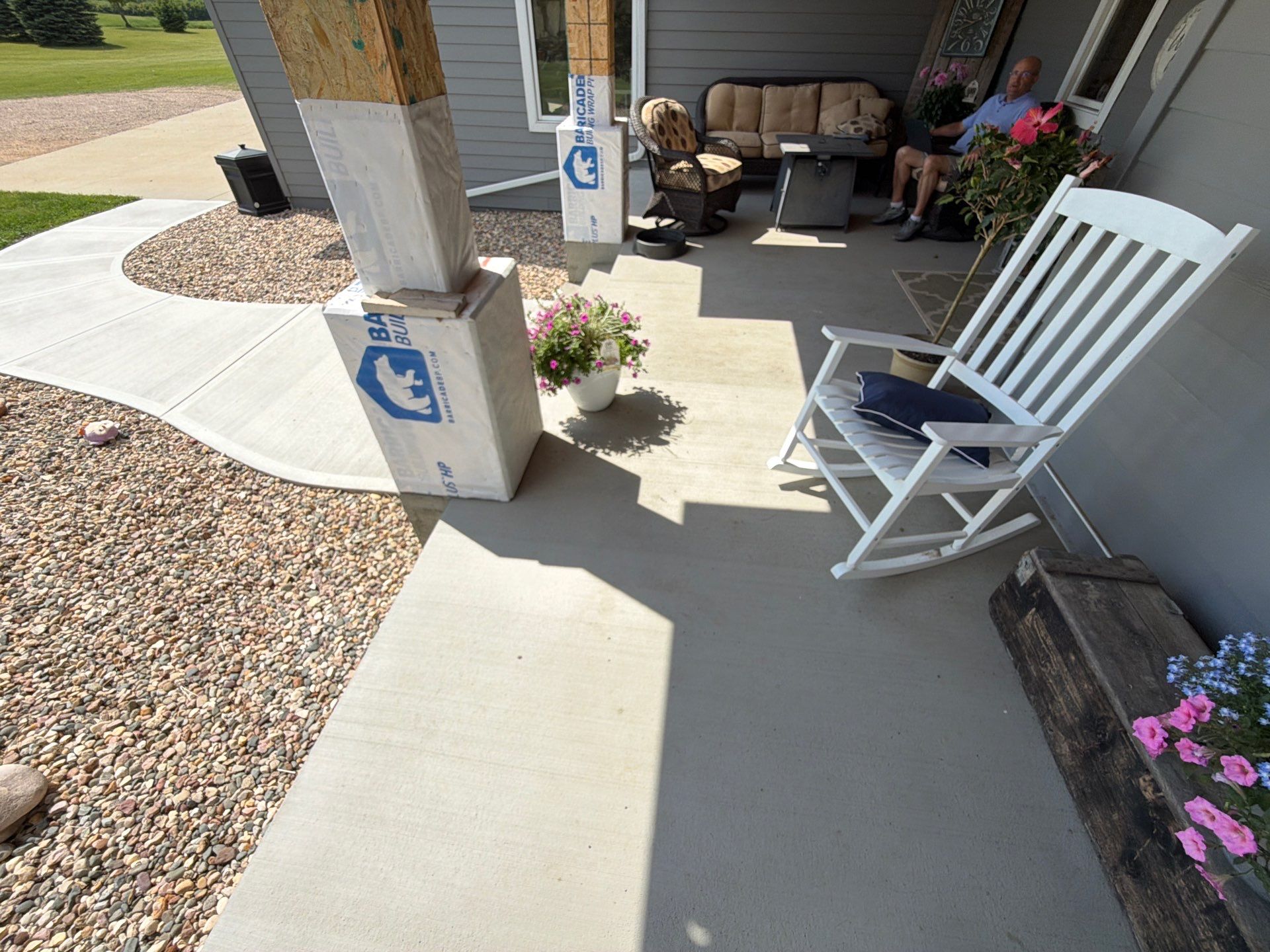 Feather Grey Garage Floor Coating Installation in Valley Springs by Select Painting, Coatings & Garage Cabinets