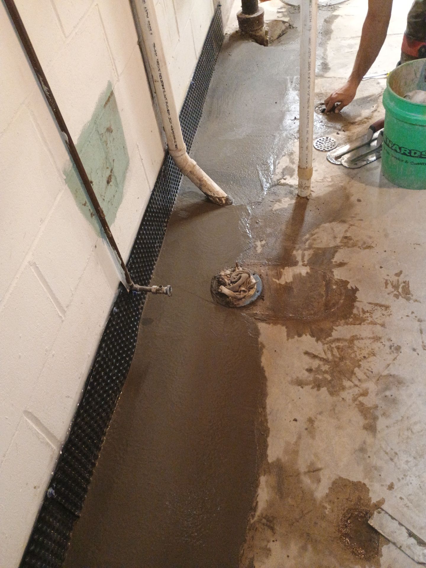 Tying Into an Existing Drain Tile System for Alec by Waterproofing Northeast