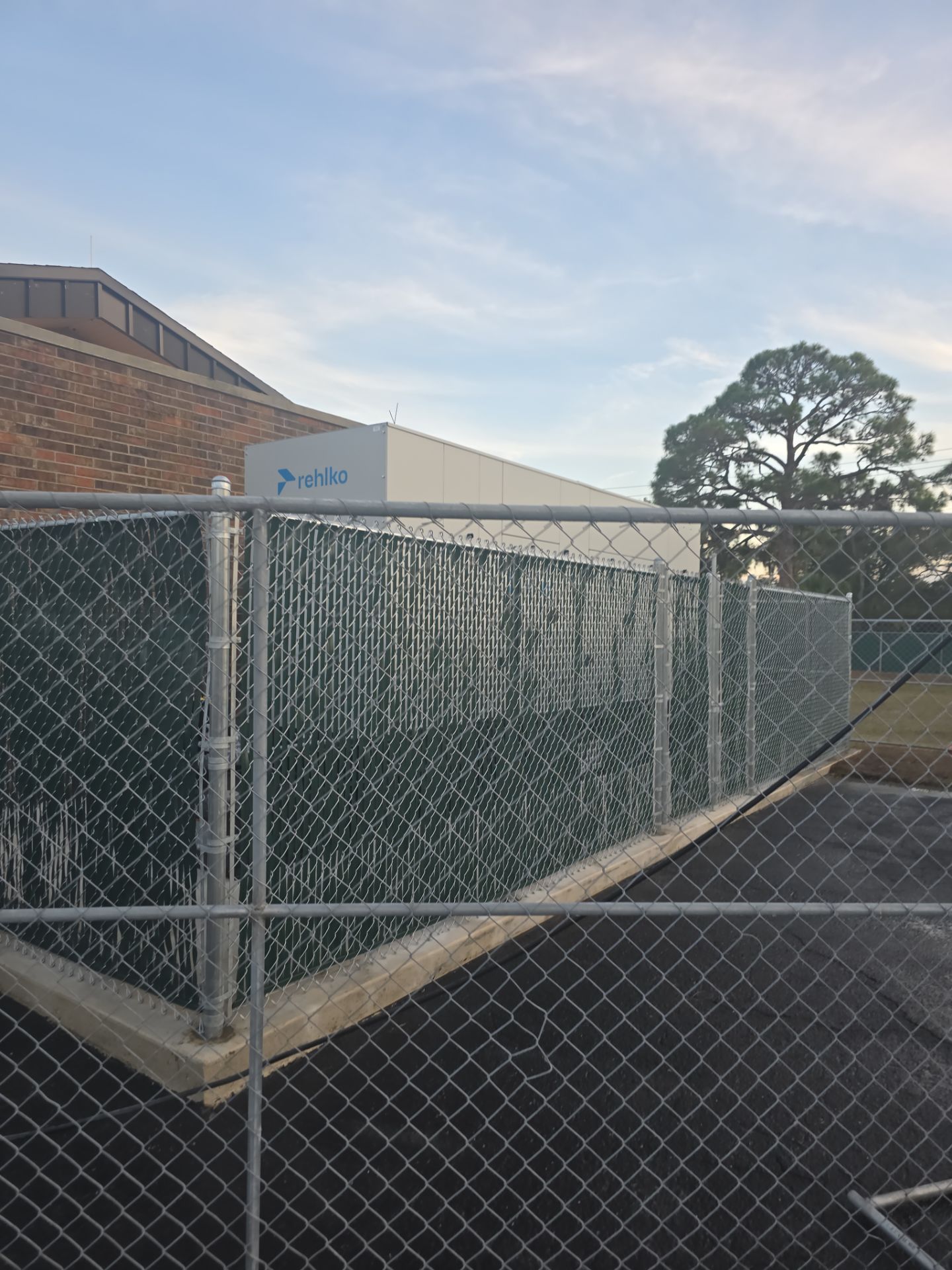 Commercial Chain Link Fence with Slats in Port Charlotte by True Fence LLC