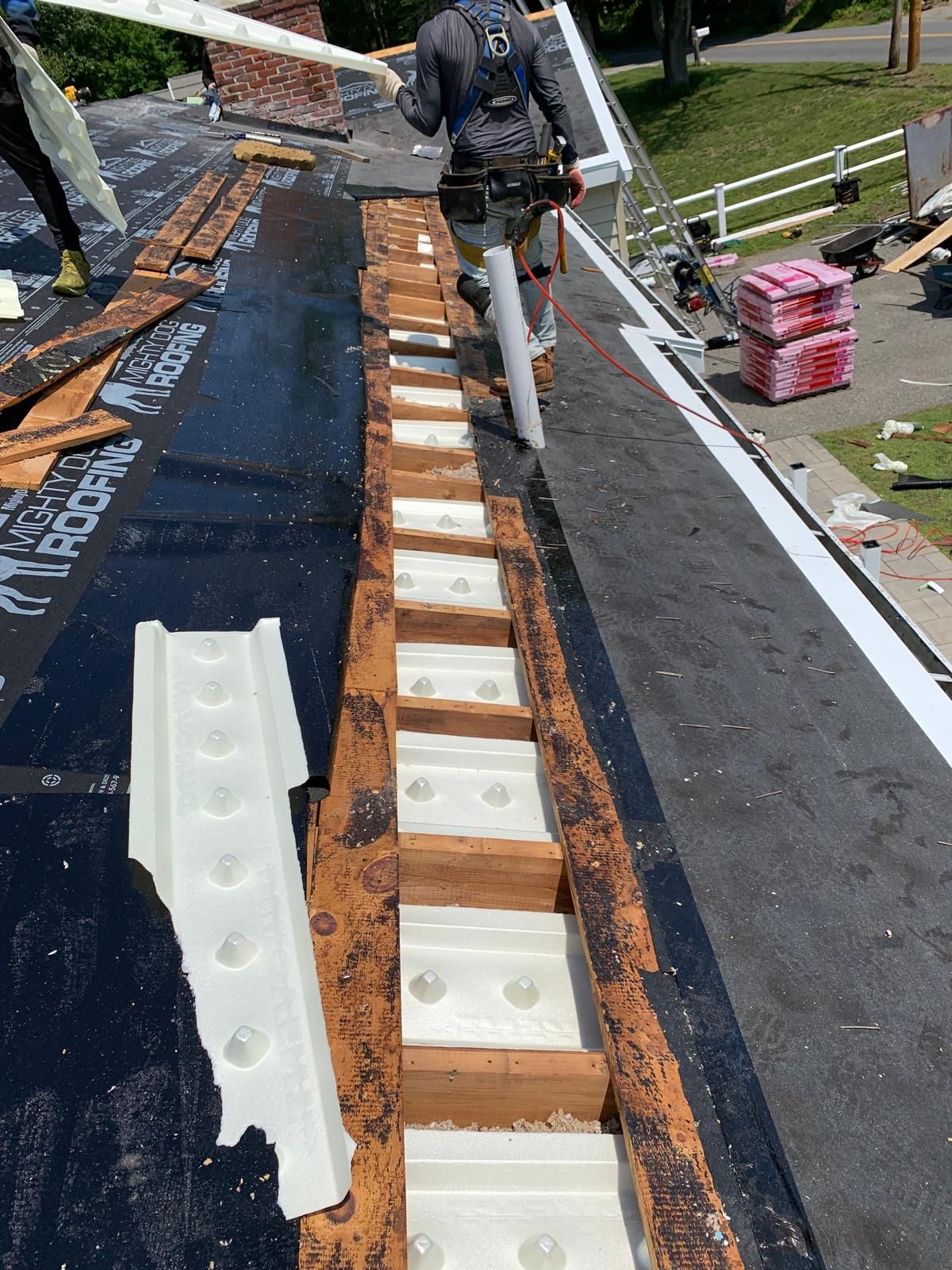 Full Roof Replacement & Chimney Repair – Onyx Black, MA by Mighty Dog Roofing of Greater Middlesex County