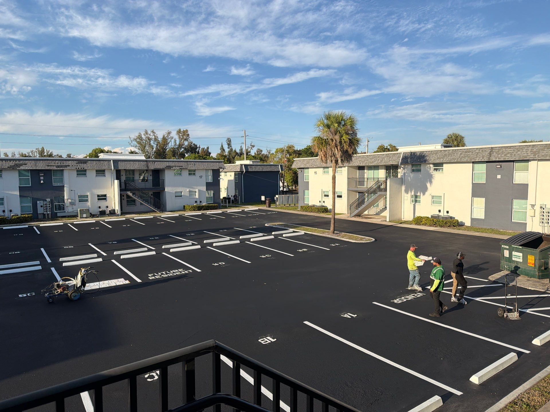 Fort Myers Apartment Complex Asphalt Sealcoating and Line Striping by Everline Coatings & Services - Southwest FL