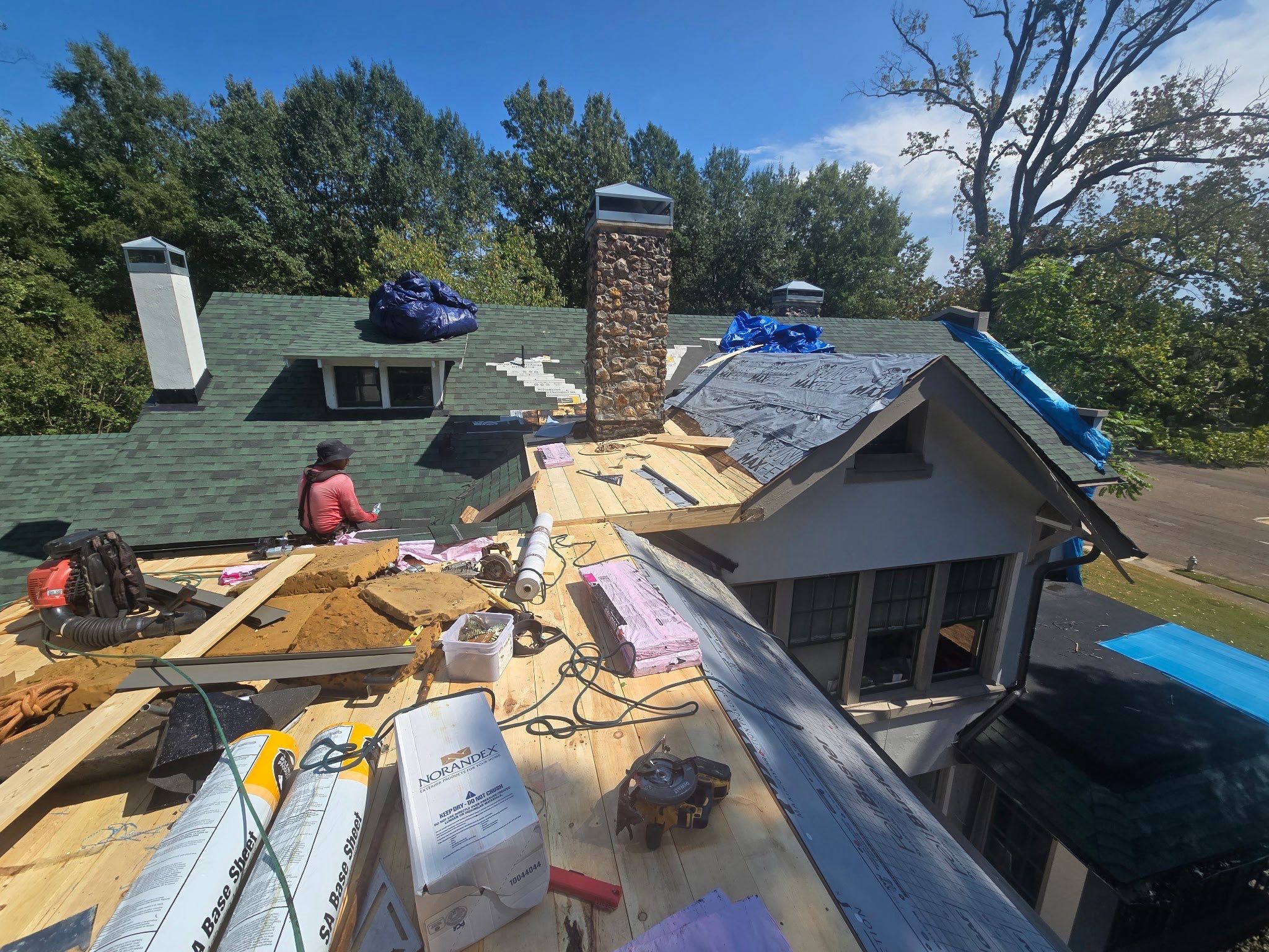 Memphis Home Restoration and Copper Gutter Installation Following Tree Damage by Revival Roofing Services