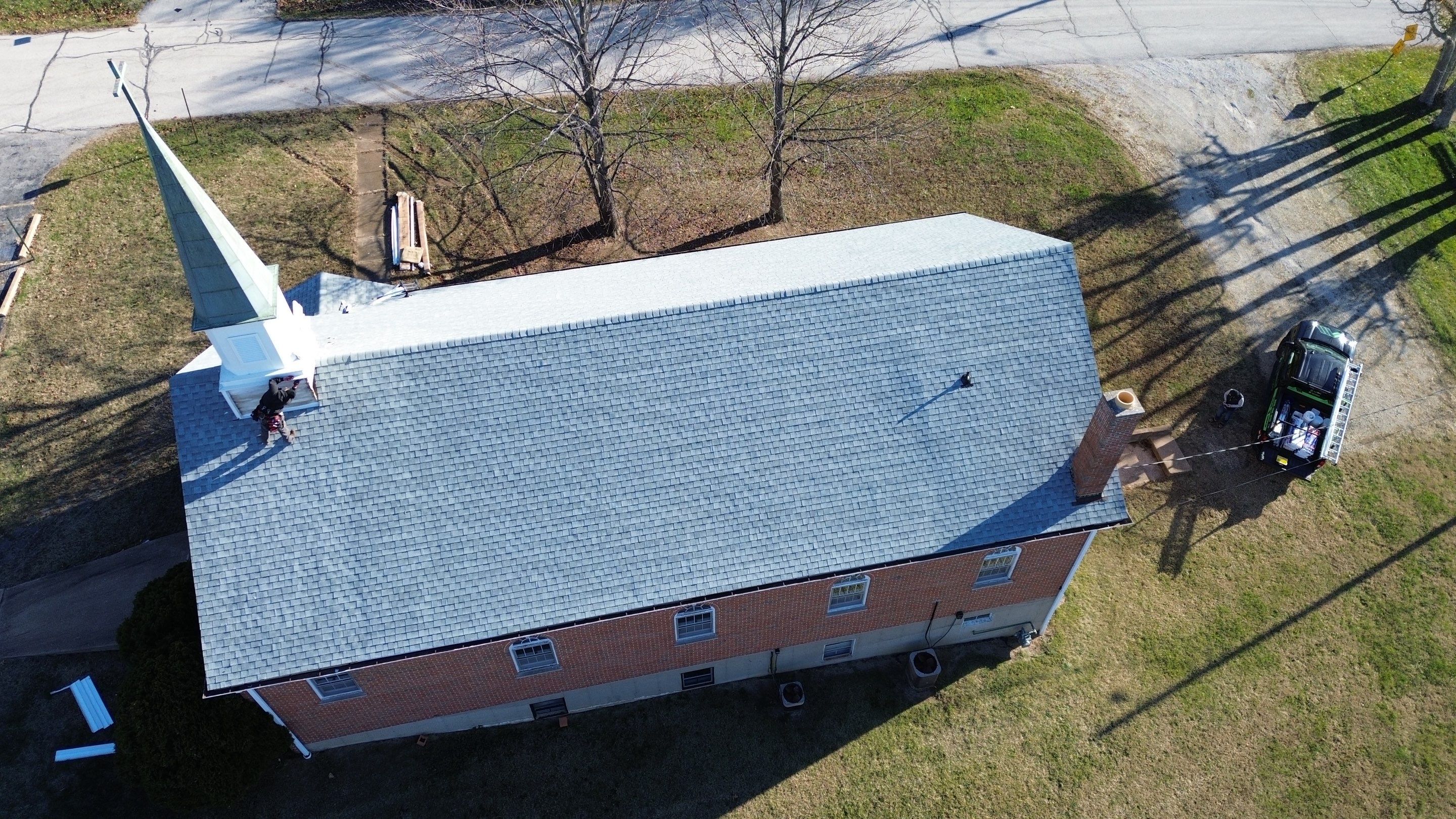 Complete GAF Shingle Roof Installation for Hillsboro Church Building by Acute Roofing And Exteriors 