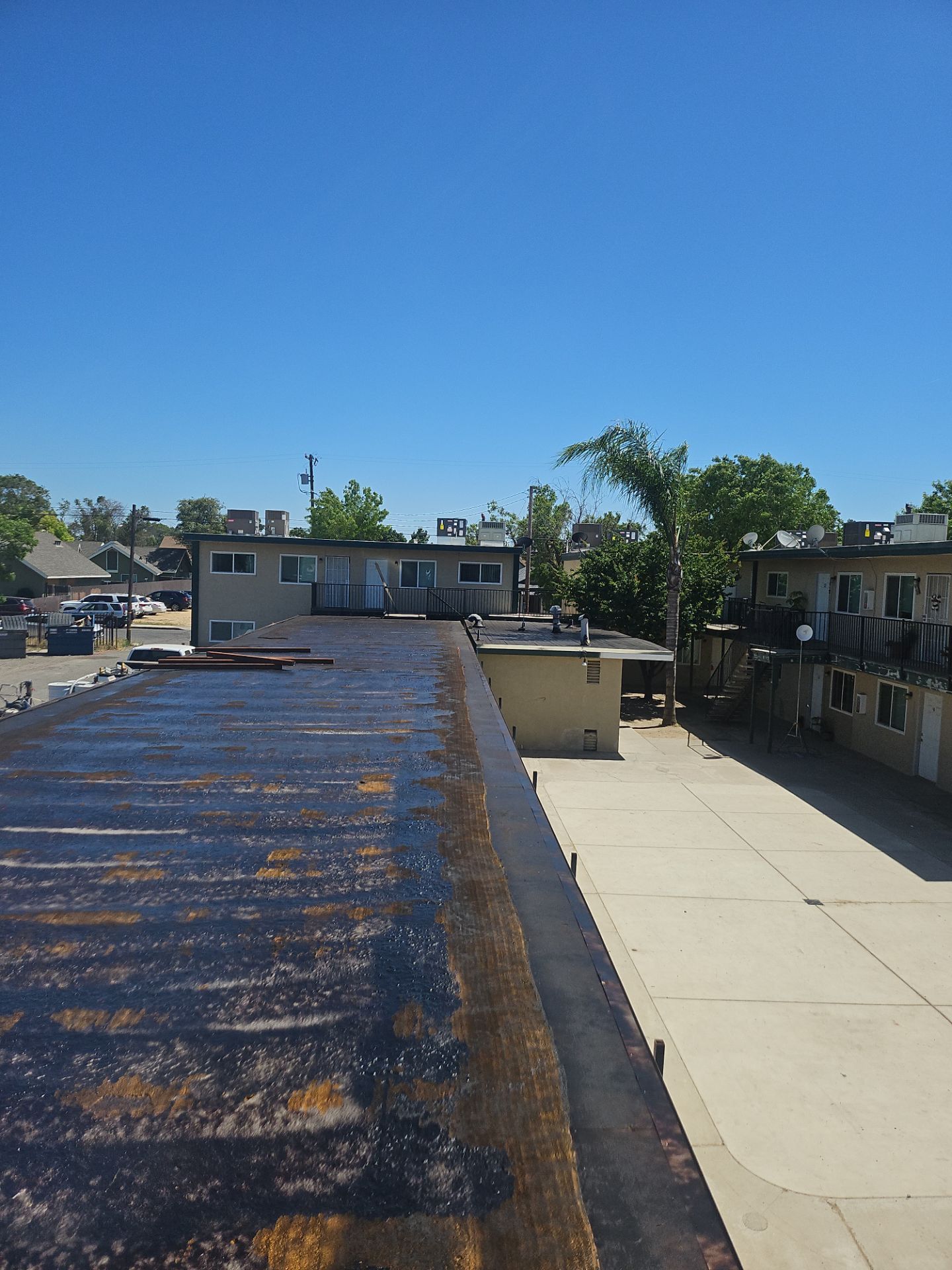 Foam Refurbish using General Coatings acrylic coatings and spray foam by Straight Edge Roofing Inc