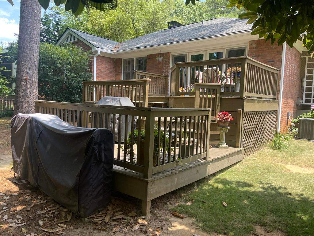 Wood Deck Resurface with Privacy Wall in Buckhead, GA by Nelson Exteriors
