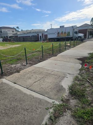 Commercial Post and Chain Fence Installation in Naples