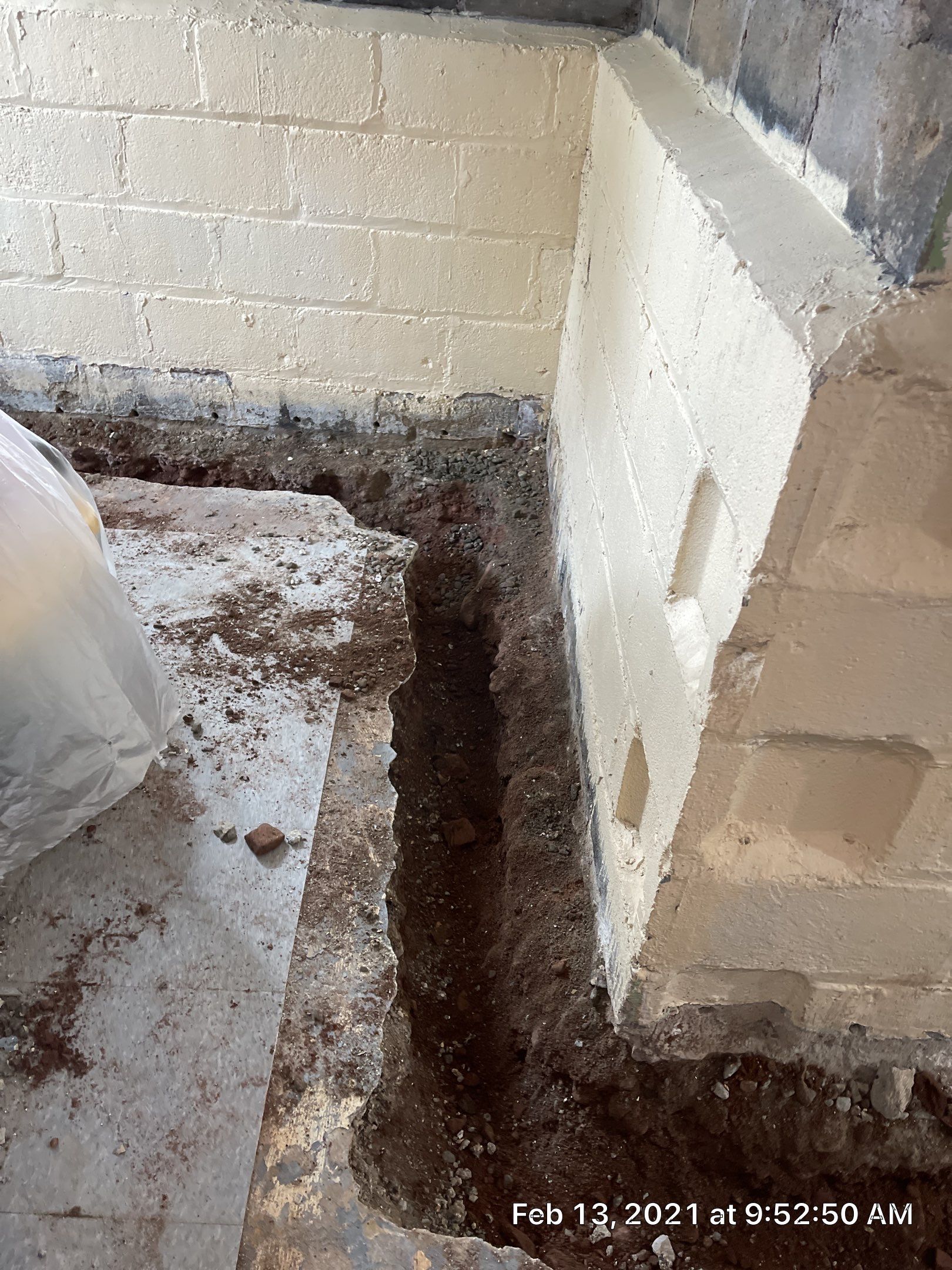 Interior French Drain Job in Bloomfield, NJ by Pure Service Pro, LLC 